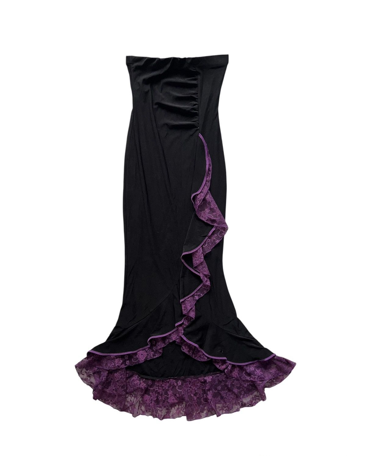 Other Vintage strapless lace ruffle trim dress 🔮🎀 Size S / US 4 / IT 40 - 1 Thumbnail