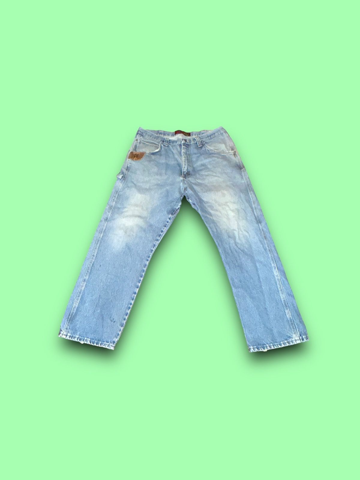 Wrangler Vintage Riggs Wrangler Dura shield denim blue jeans 38x30 Size US 38 / EU 54 - 2 Thumbnail