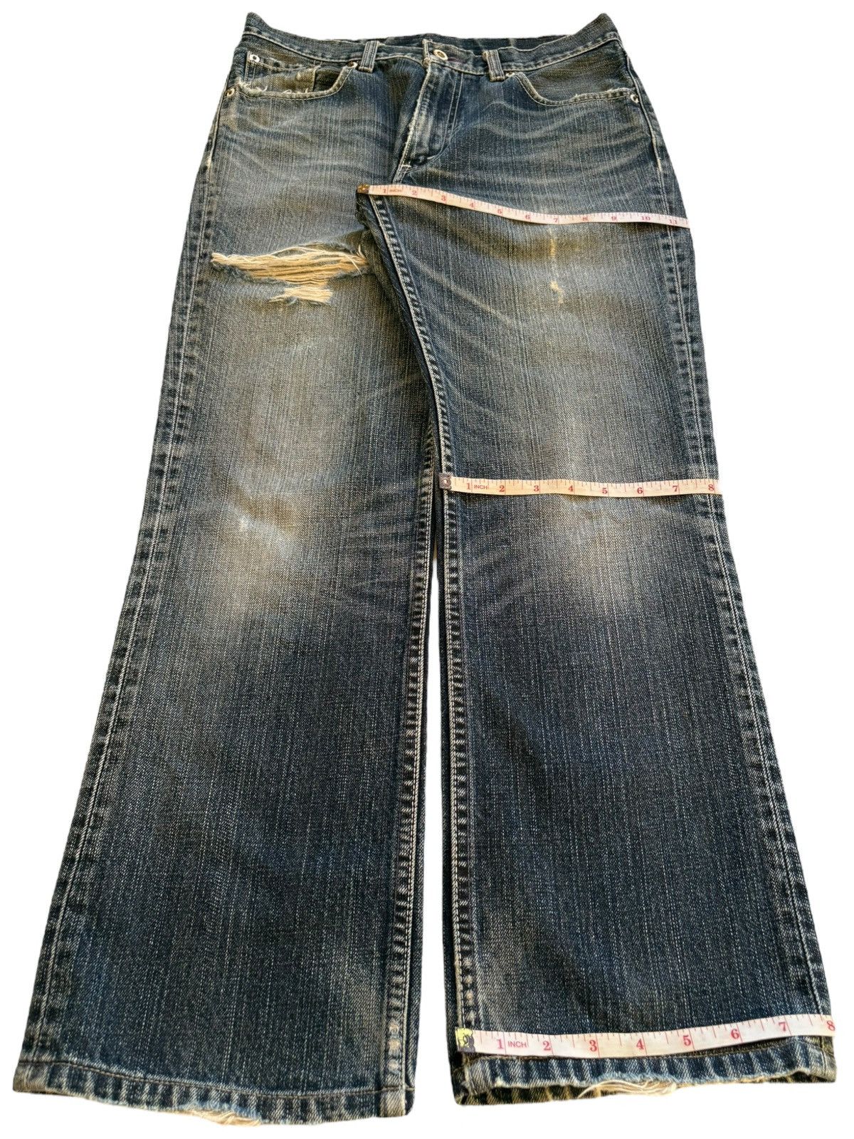 Levi's Vintage 90s Levis 507 Faded Wash Ripped Loose Baggy Jeans Size US 30 / EU 46 - 14 Thumbnail