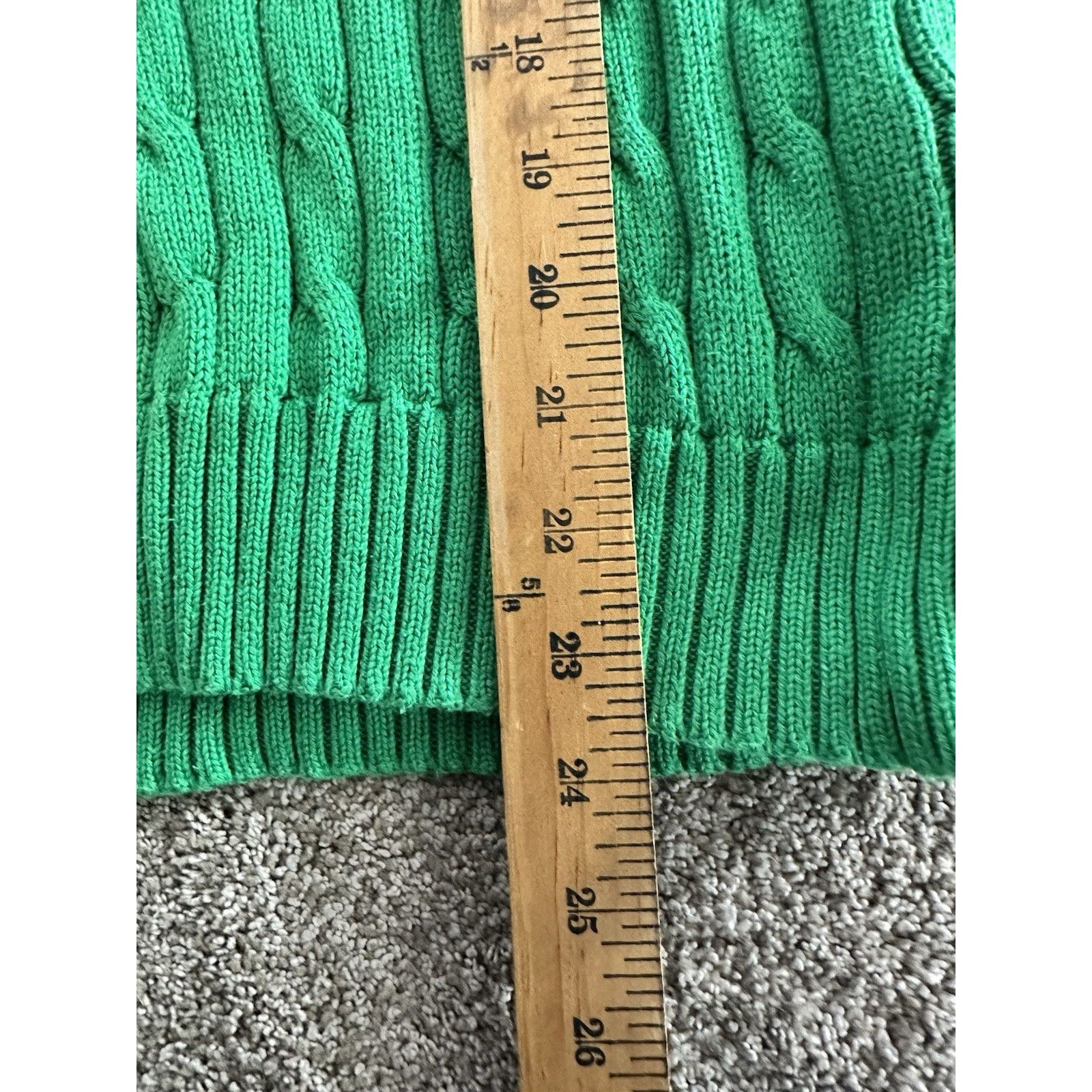 Polo Ralph Lauren Ralph Lauren woman’s Green Cable-Knit Pullover Sweater L Size US L / EU 52-54 / 3 - 6 Thumbnail