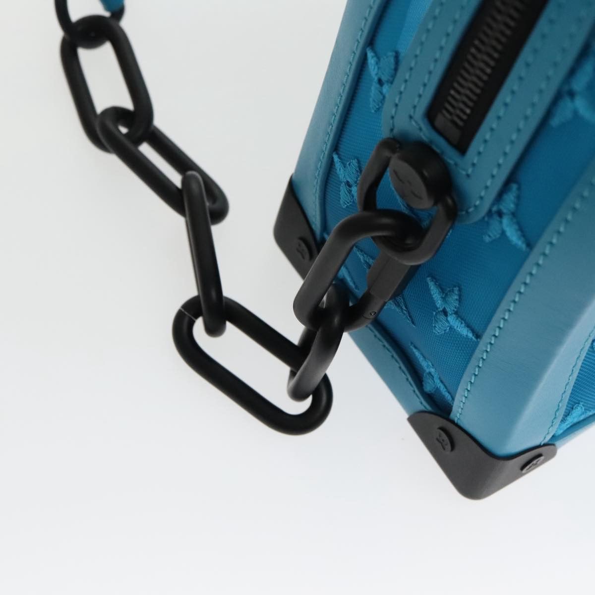 Louis Vuitton LOUIS VUITTON Monogram Mesh Soft Trunk Bag Light Blue M45074 Size ONE SIZE - 9 Thumbnail