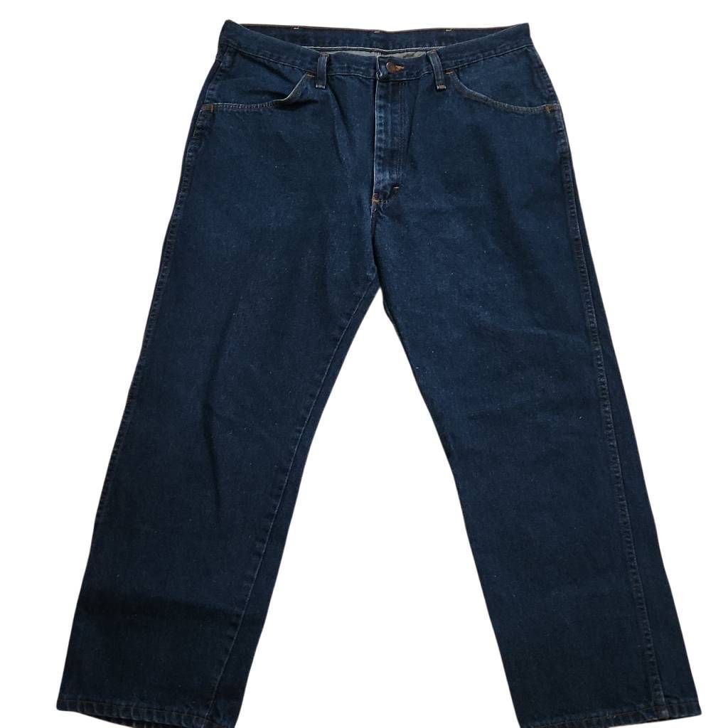 Rustler Rustler Mens Size 38x30 Dark Blue Rinse Relaxed Jeans Size US 38 / EU 54 - 1 Thumbnail