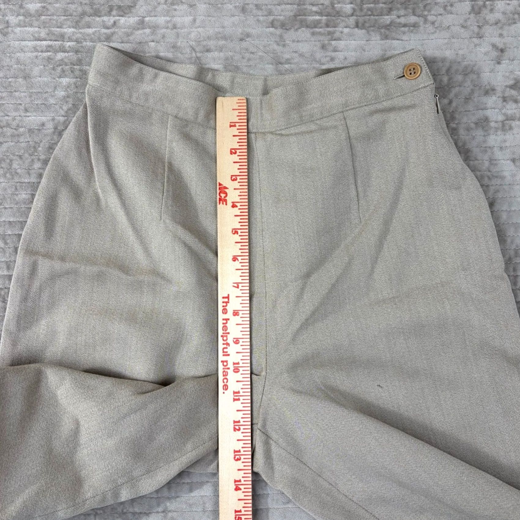 Vintage VINTAGE VESTIMENTA Pants Womens 27 Beige Italy High Waisted Wool Trousers Tapered Leg Size 27" / US 4 / IT 40 - 5 Thumbnail