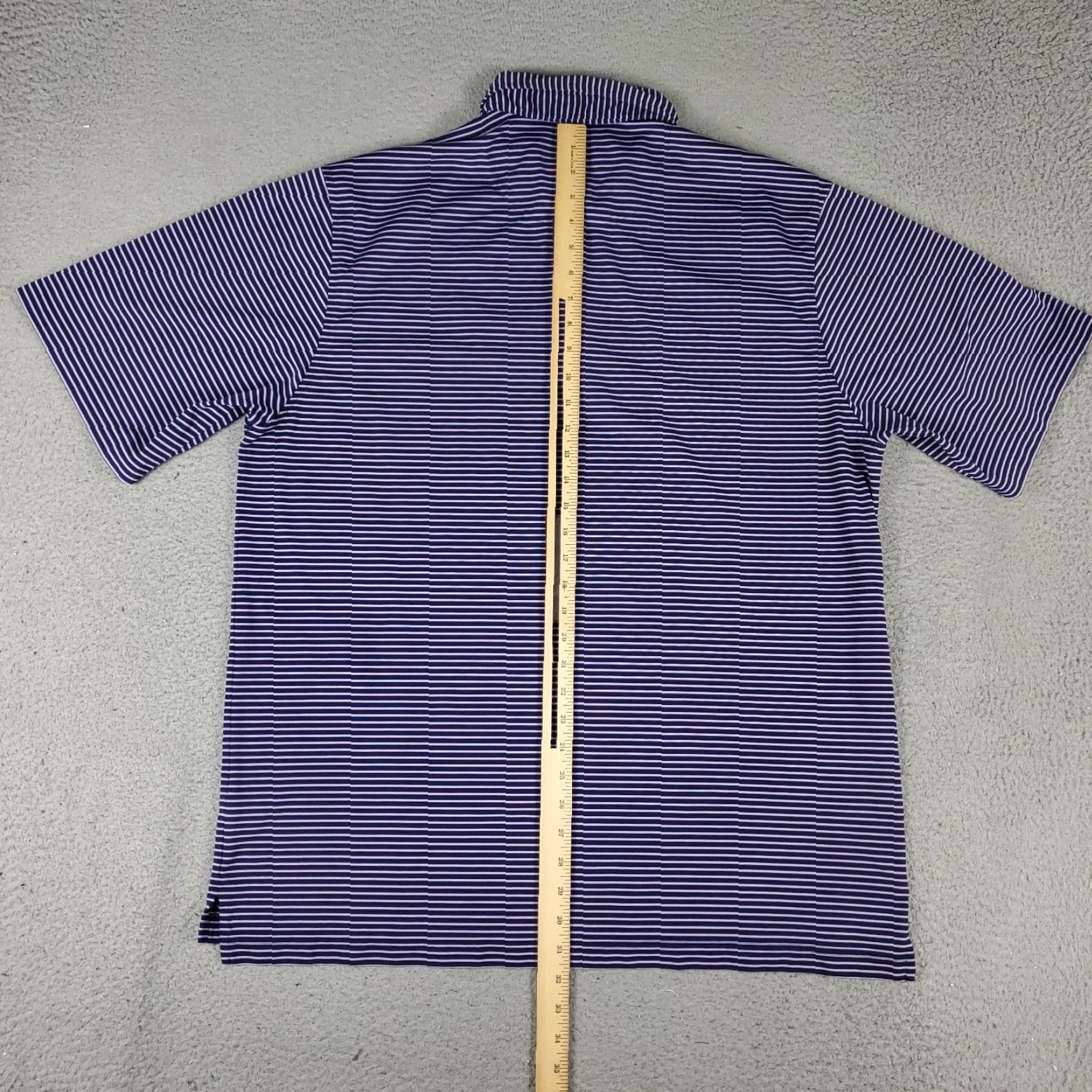 Vintage Donald Ross Polo Shirt Mens XL Purple Striped Golf Short Sleeve Size US XL / EU 56 / 4 - 4 Thumbnail