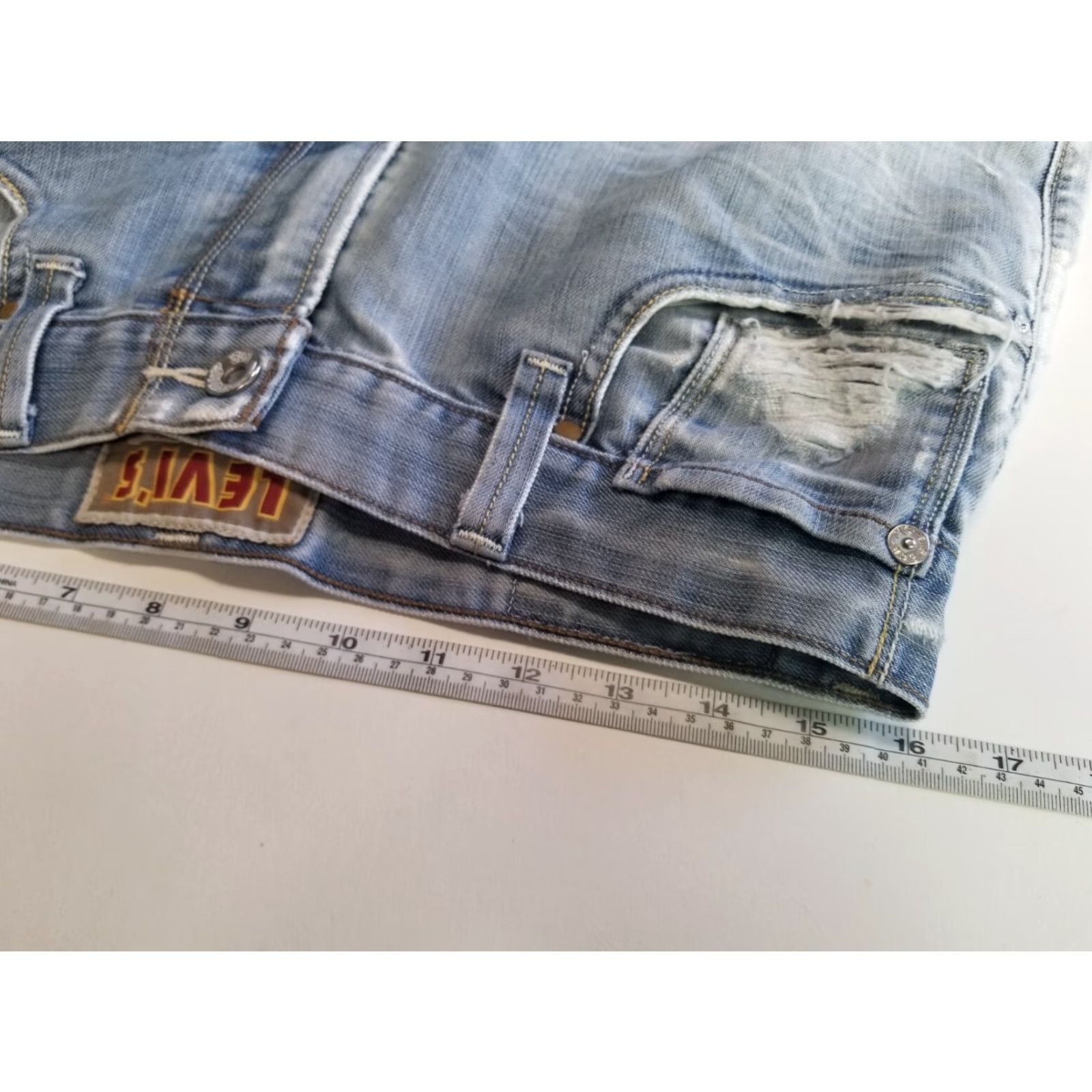 Levi's Levi's Jeans Slim 32x30 Blue Denim 514 Straight 5-Pocket 32 Regular Mens Casual Distressed Jeans Size US 32 / EU 48 - 4 Thumbnail