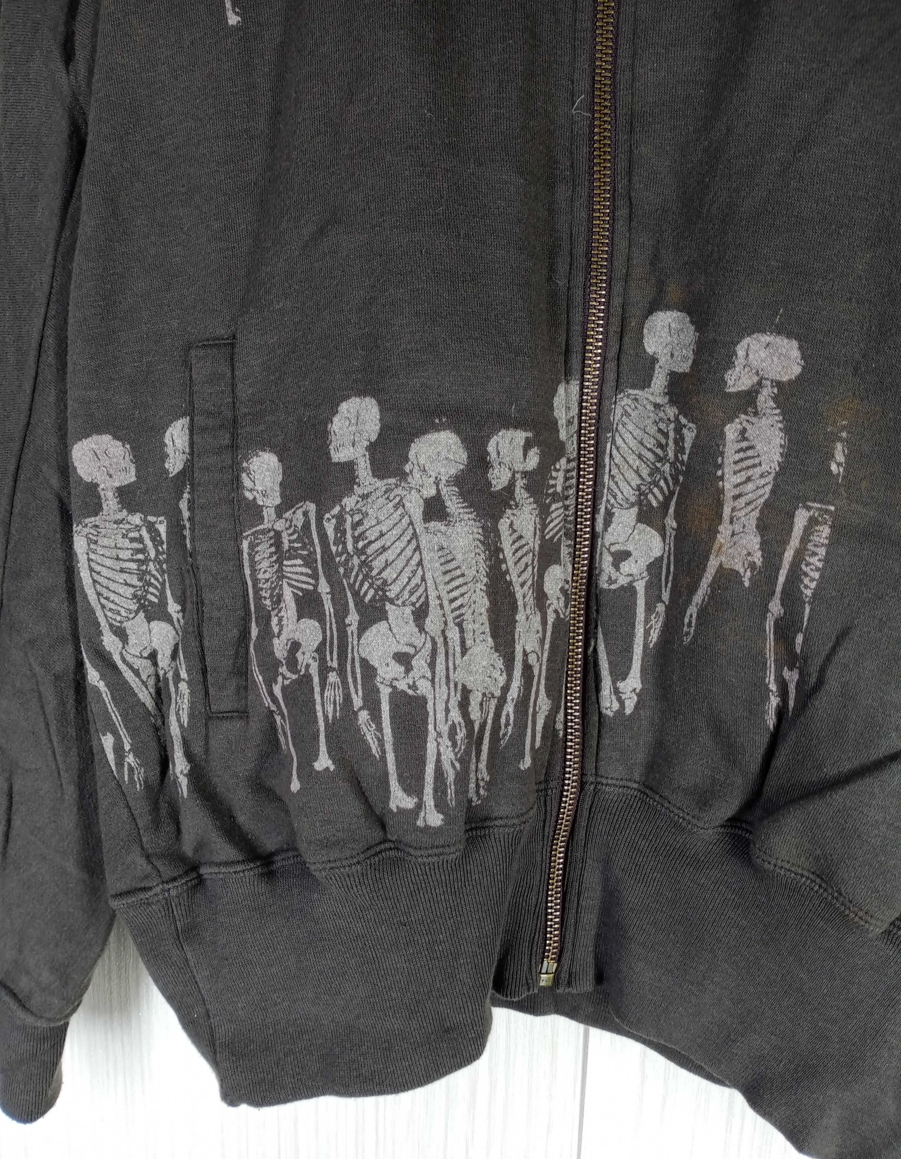 Hysteric Glamour Rare Vintage Hysteric Glamour Skeleton Zipper Hoodie Size US M / EU 48-50 / 2 - 7 Thumbnail