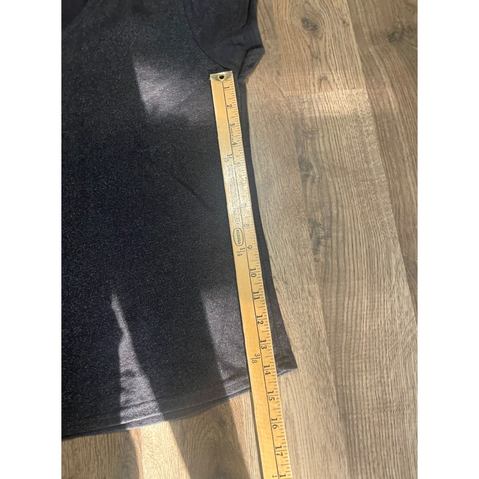 Faded Glory Faded Glory Shirt Women's Large Black V-Neck Short Sleeve T-Shirt Casual Modern Basic Vintage: No, Regular, Pullover, Solid Size L / US 10 / IT 46 - 4 Thumbnail