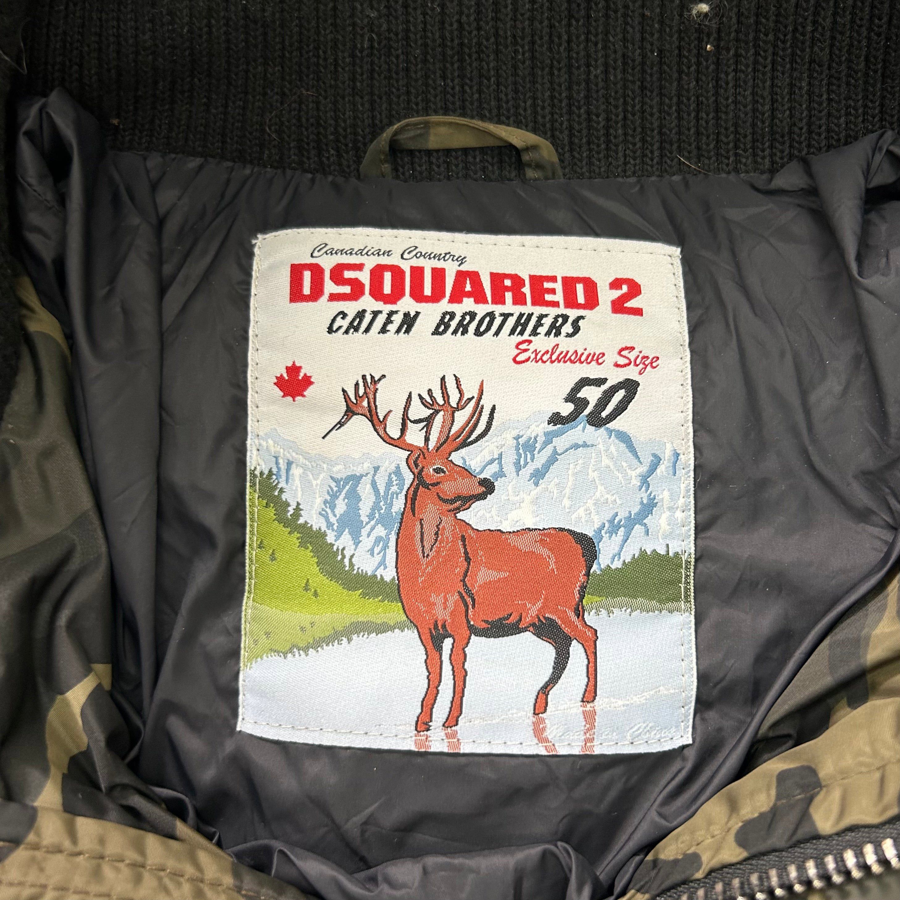 Dsquared2 Dsquared2 Camo Fur Down Jacket Size US M / EU 48-50 / 2 - 5 Thumbnail