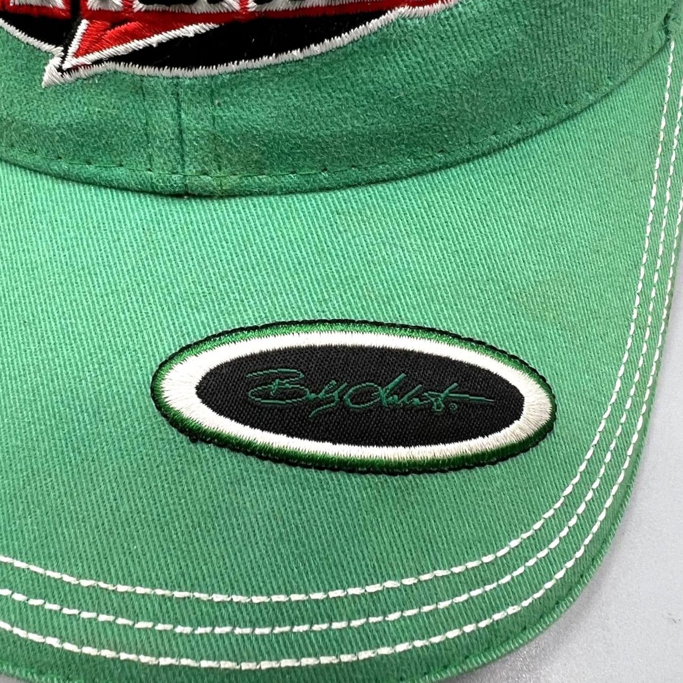 NASCAR Interstate Batteries Nascar Racing Hat Men Green Bobby Labonte 18 Strap Back Cap Baseball Cap Adjustable Canvas Green Logo Sports Mens Size ONE SIZE - 2 Thumbnail
