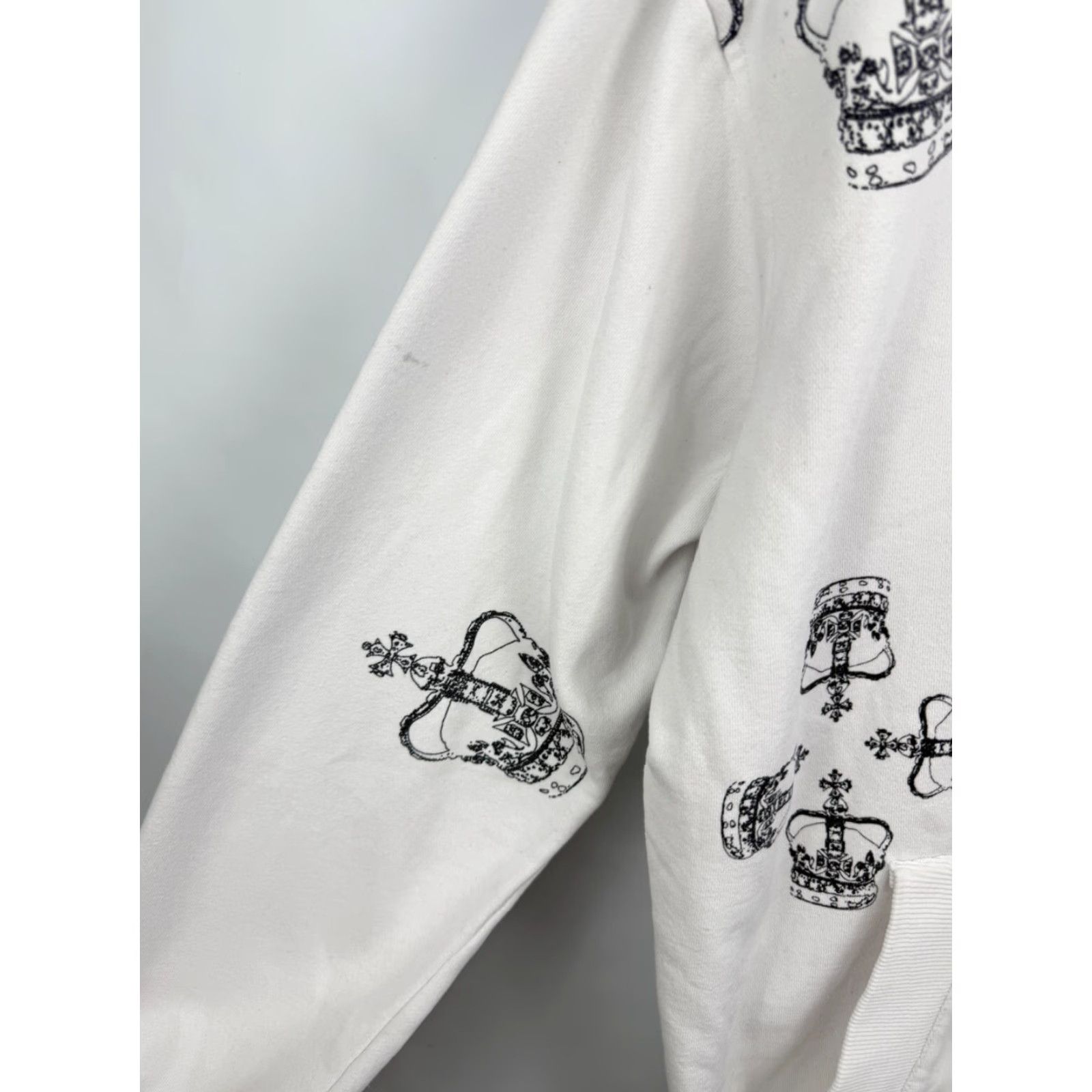 Sean John Vintage Sean John Crown Zip Hoodie Mens M White Retro Rare Y2K Crown Rap Hype Hoodie Size US M / EU 48-50 / 2 - 7 Thumbnail