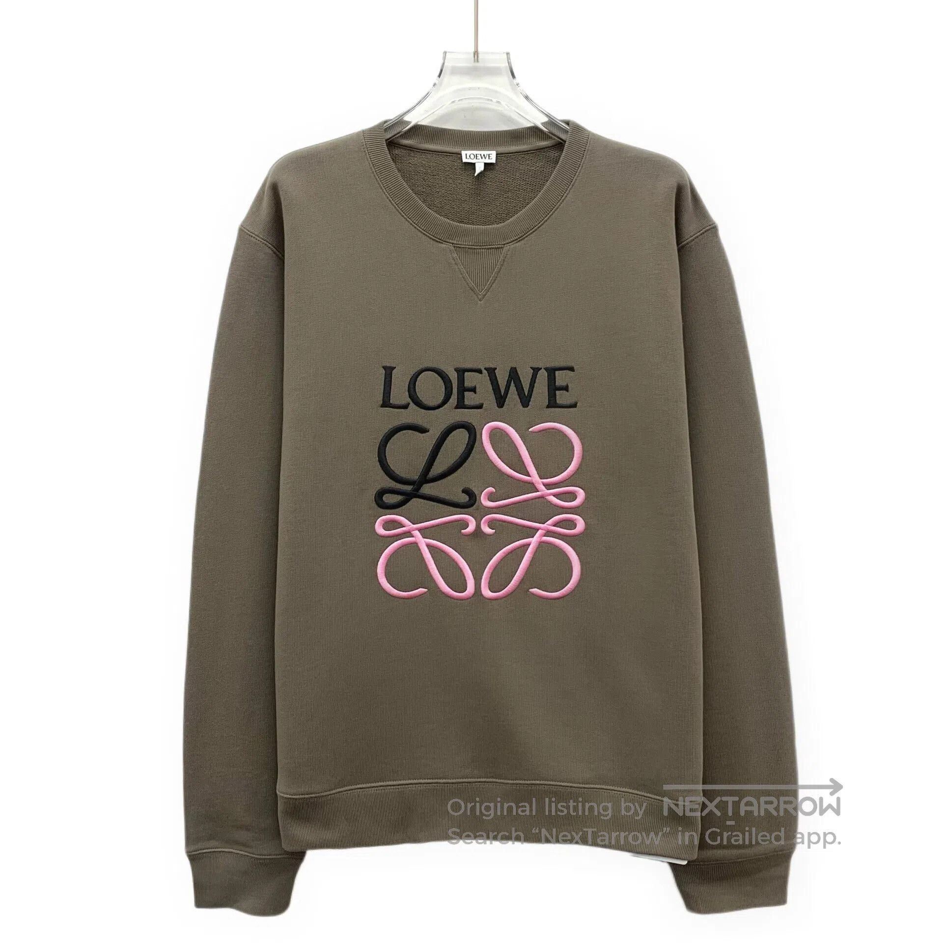 Loewe Loewe Caramel logo embroidery cotton round neck long sleev Size US M / EU 48-50 / 2 - 1 Thumbnail