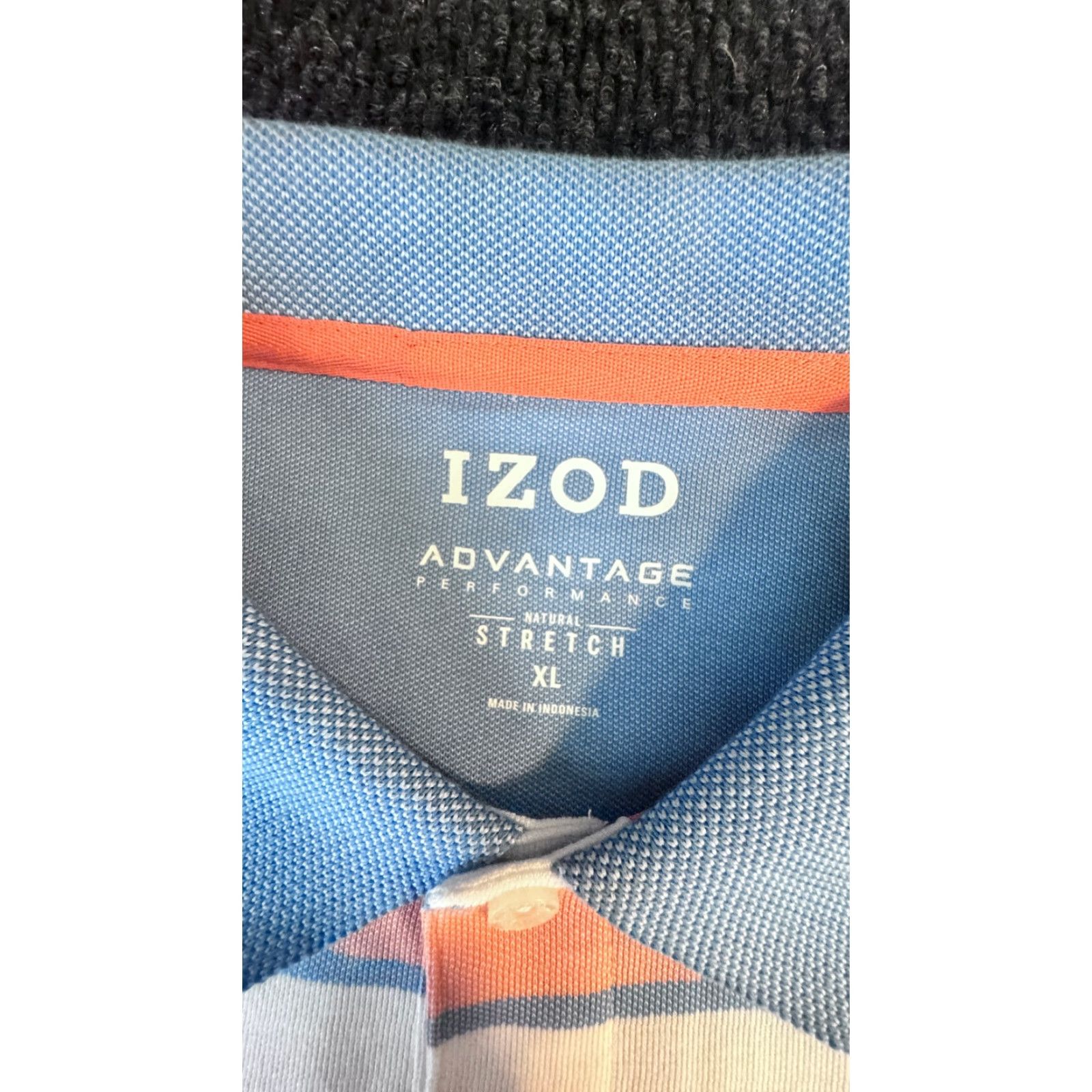 Izod VINTAGE Izod The Advantage Stretch Polo Shirt Short Sleeve Men's XL Blue Orange Striped Shirt Size US XL / EU 56 / 4 - 2 Thumbnail