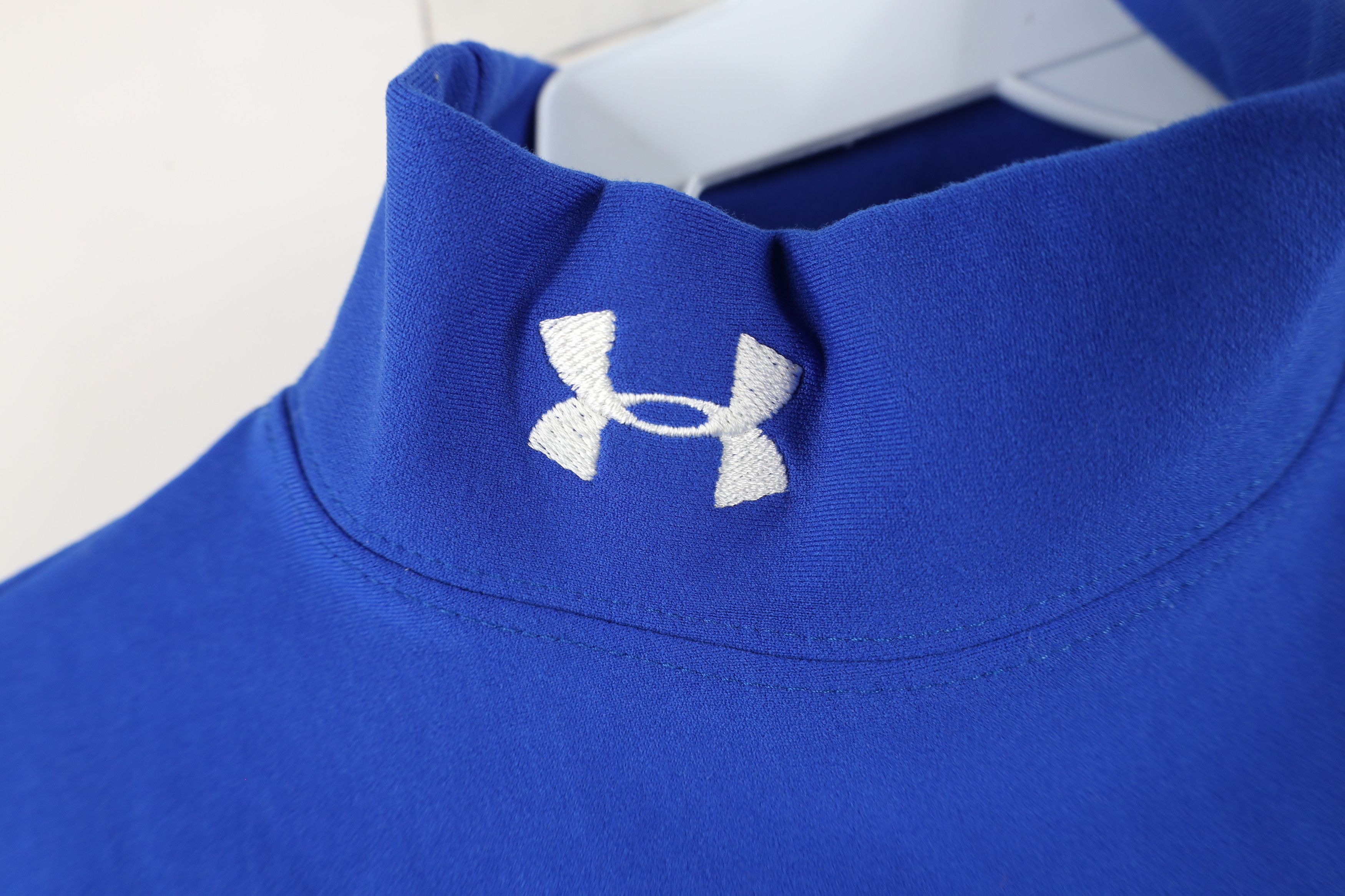 Under Armour × Vintage Under Armour Compression Mock Neck Training T-Shirt Blue Size US S / EU 44-46 / 1 - 4 Thumbnail