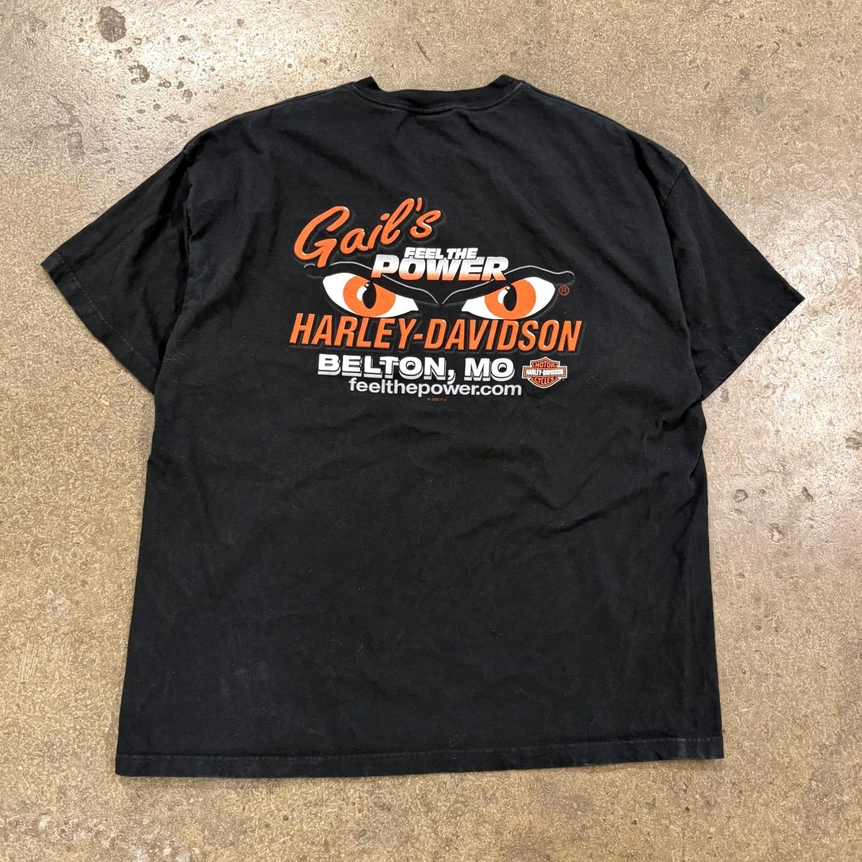 Harley Davidson VINTAGE Harley-Davidson Shirt Mens 2XL Black Gail's Belton MO Biker Tee Size US XXL / EU 58 / 5 - 6 Thumbnail