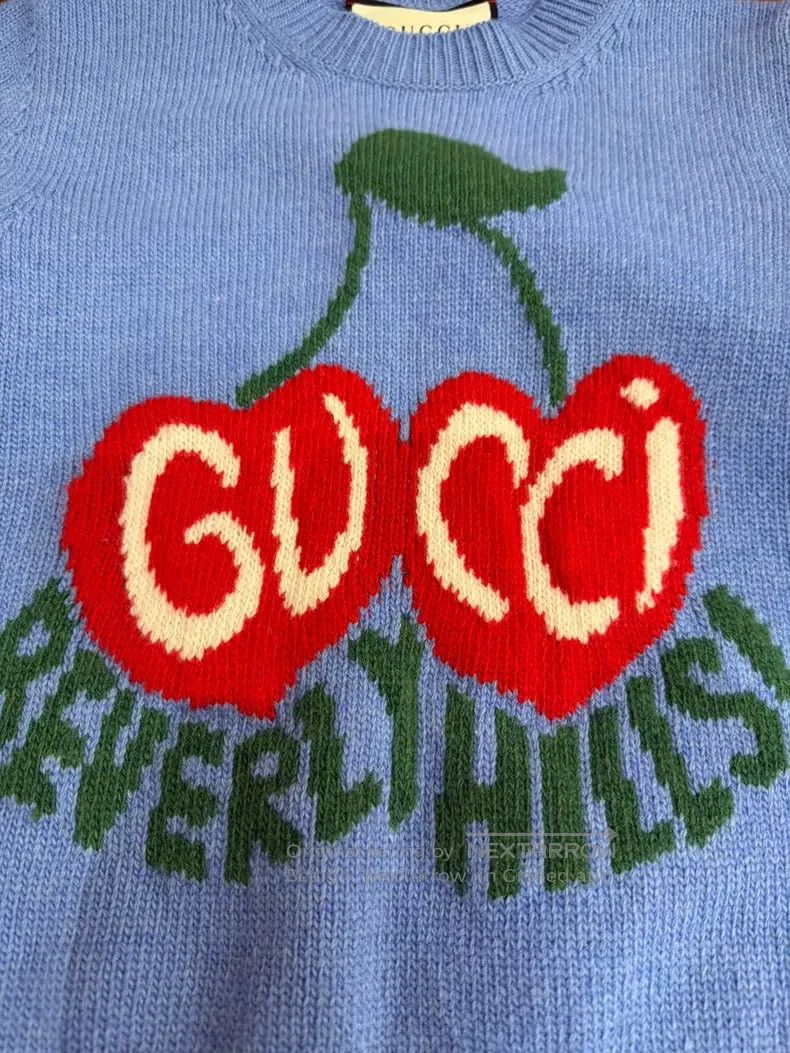 Gucci Gucci Cherry pattern short-sleeved sweater Size S / US 4 / IT 40 - 3 Thumbnail
