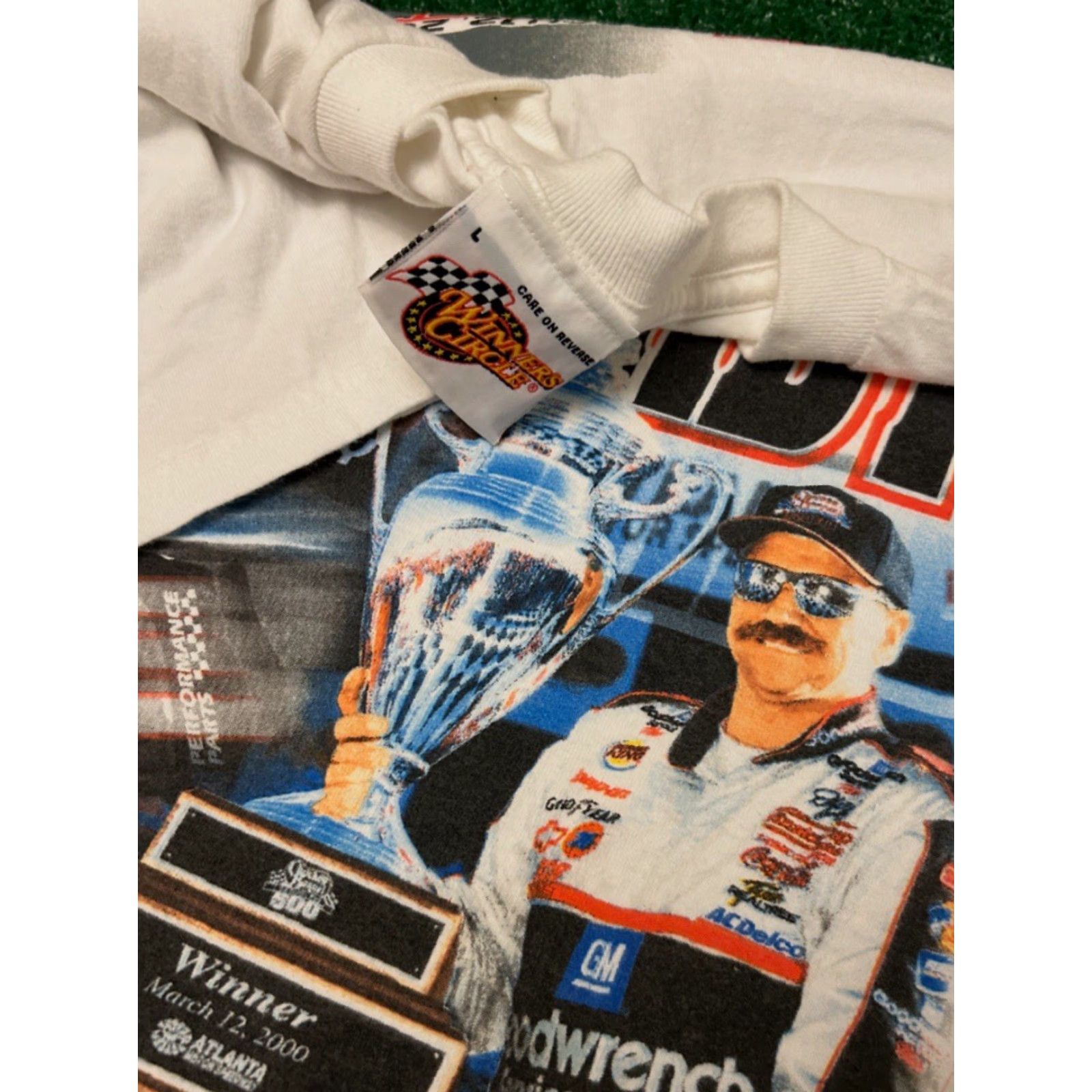 NASCAR VINTAGE 90s Dale Earnhardt NASCAR Atlanta 2000 VTG Shirt Mens Size Large Size US L / EU 52-54 / 3 - 2 Thumbnail