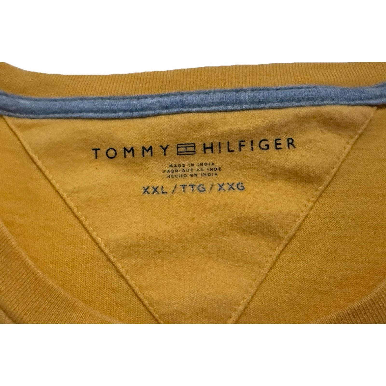 Tommy Hilfiger Tommy Hilfiger Spellout TShirt XXL Sun Yellow Embroidered Size US XXL / EU 58 / 5 - 6 Thumbnail