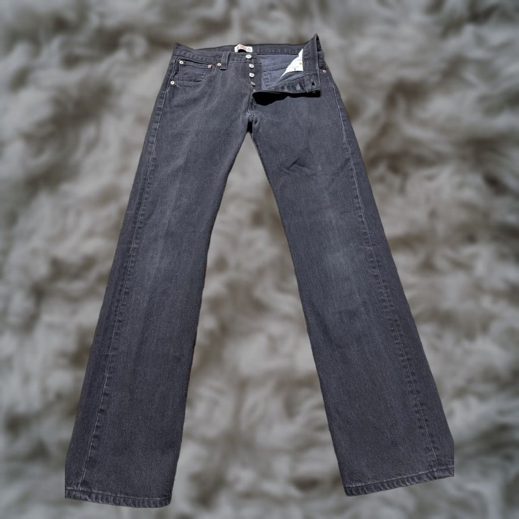 Levi's Vintage Levi’s 501 Jeans Men's Size 32 Black Denim 32X34 Button Fly Mid Rise 5-Pocket Straight Regular Vol 501 Series United States Jeans Mens Size US 32 / EU 48 - 1 Thumbnail