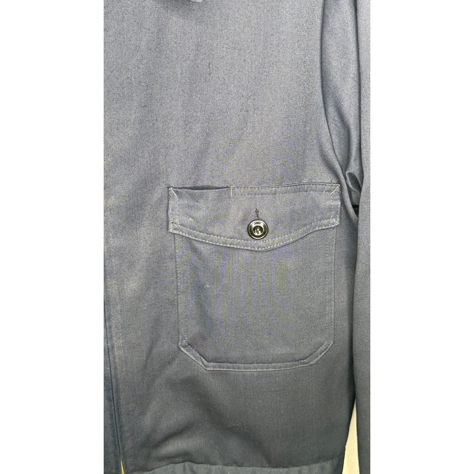 Vintage 1980s Navy Workwear Jacket Removable Orange Liner Men’s L Size US L / EU 52-54 / 3 - 12 Thumbnail