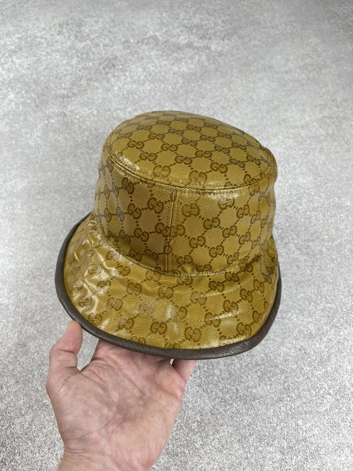 Adidas × Gucci Gucci x Adidas Gg Monogram Bucket Hat Brown Unisex Size ONE SIZE - 5 Thumbnail