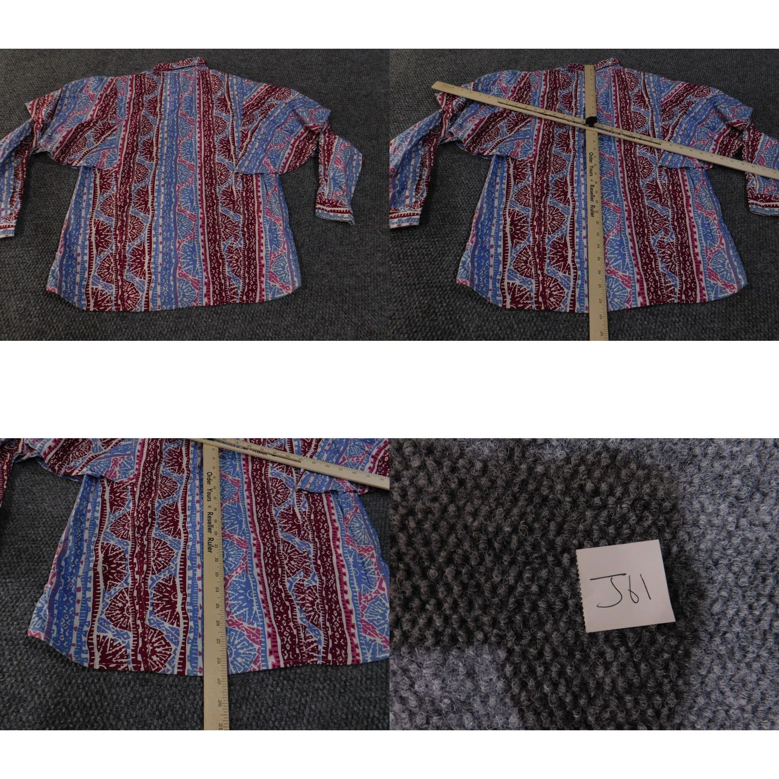 Vintage VINTAGE Gordon and James Shirt Mens Medium Red Blue Abstract Print Cotton 90s Size US M / EU 48-50 / 2 - 9 Thumbnail