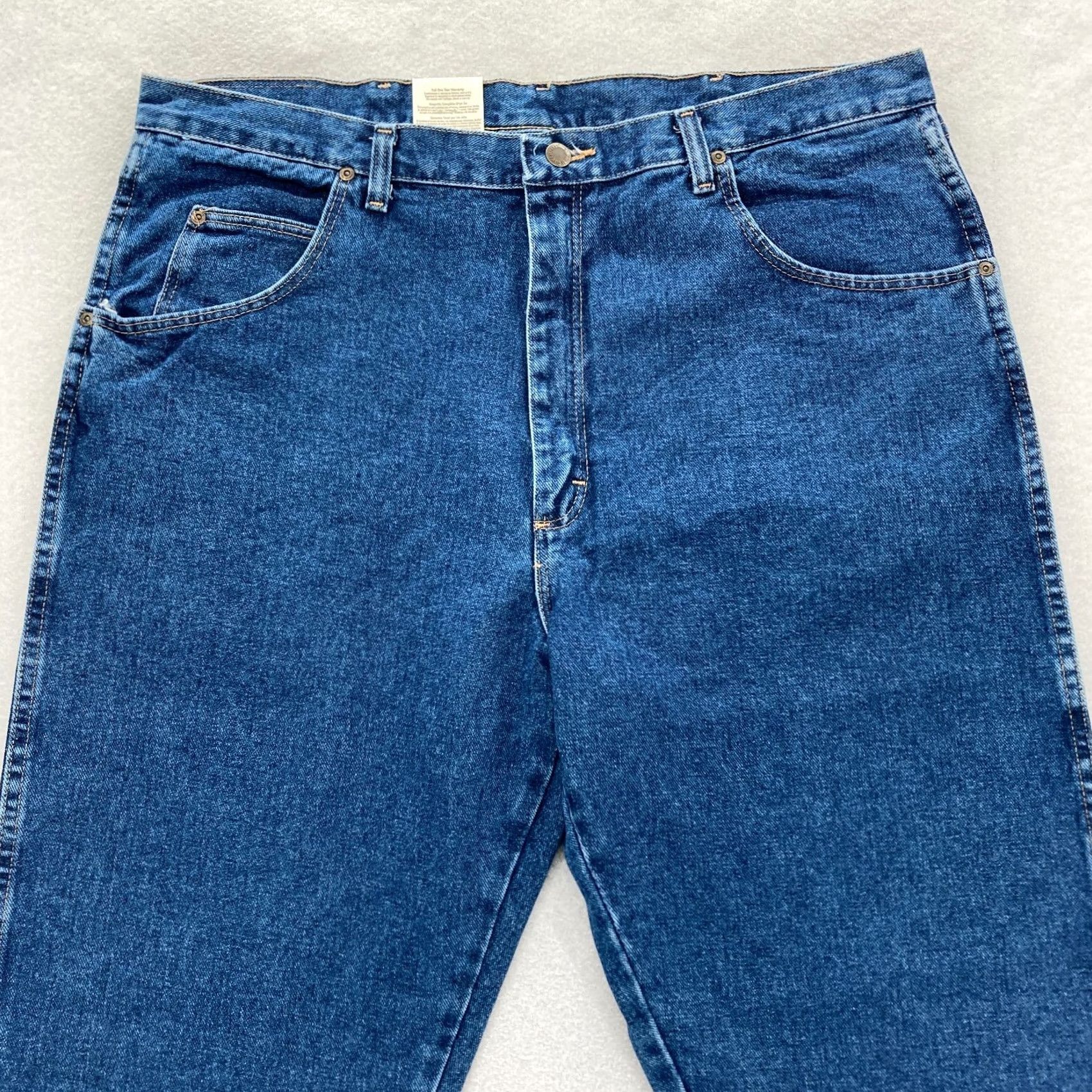 Wrangler Wrangler Jeans Mens 40x30 Relaxed Fit Straight Leg Dark Blue Denim Wrangler Rugged Wear Jeans Mens 40x30 Relaxed Fit Straight Leg Dark Blue Denim Size US 40 / EU 56 - 3 Thumbnail