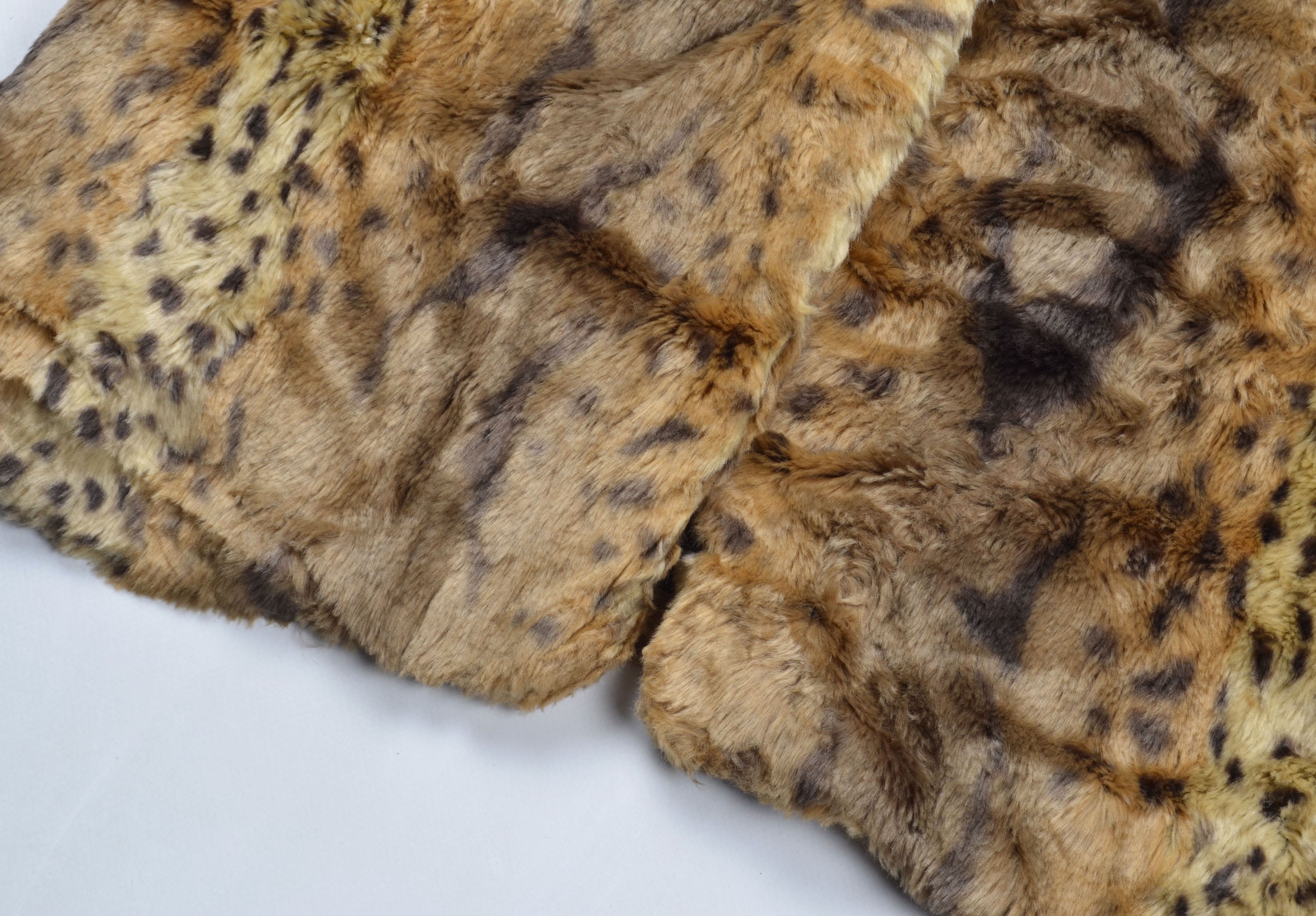 Japanese Brand × Vintage Via Faburrica Y2K Glam Leopard Faux Fur Mob Wife Coat Size M / US 6-8 / IT 42-44 - 7 Thumbnail