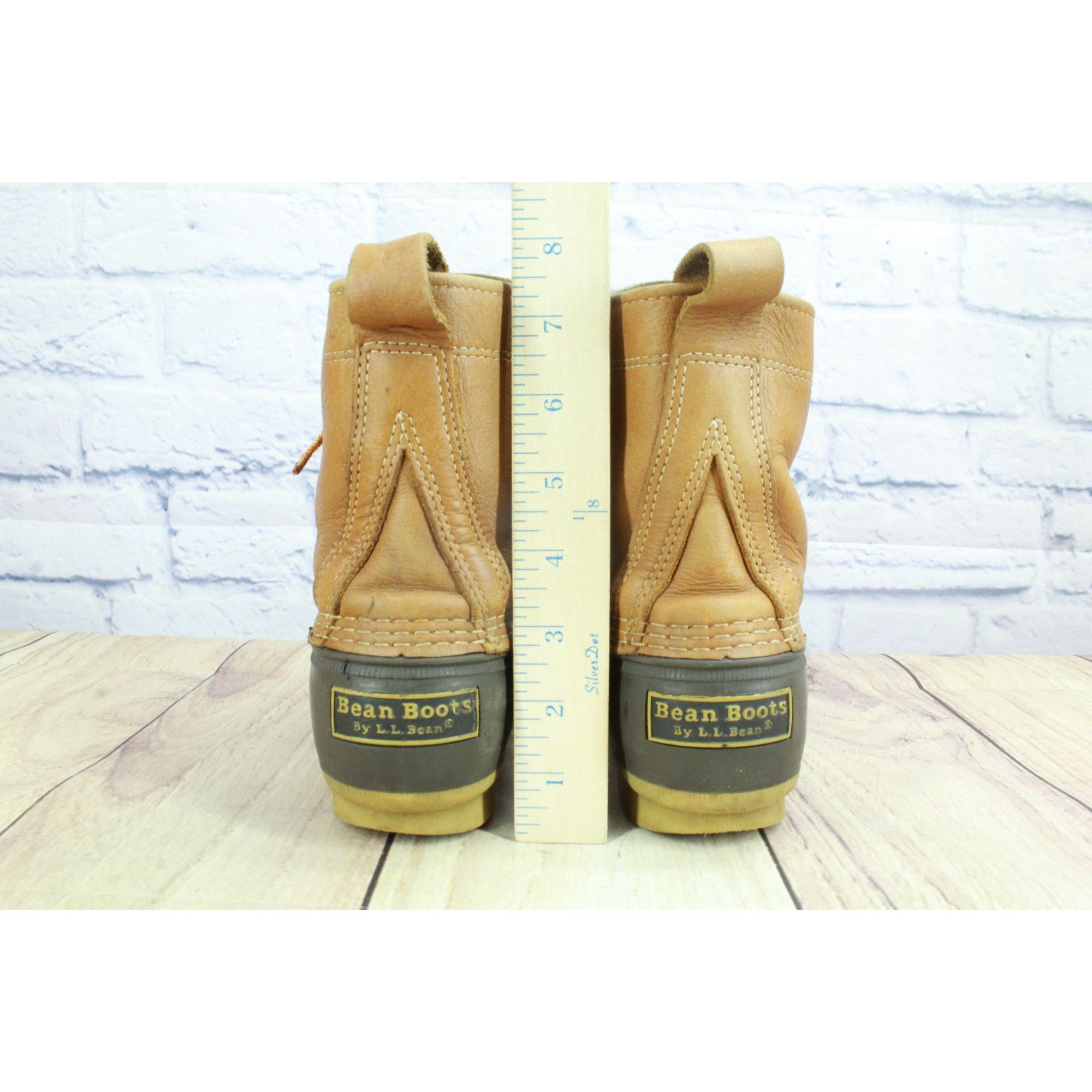 L.L. Bean LL Bean Brown Leather Unlined Ankle Lace-Up Duck Boots Size US 8 / IT 38 - 6 Thumbnail