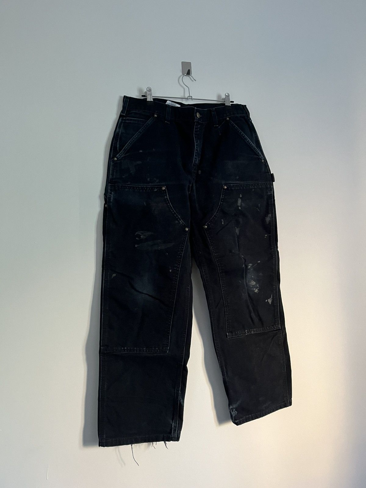 Carhartt Vintage Carhartt Double Knee Carpenter Work Pant Faded Navy Size US 33 - 3 Thumbnail