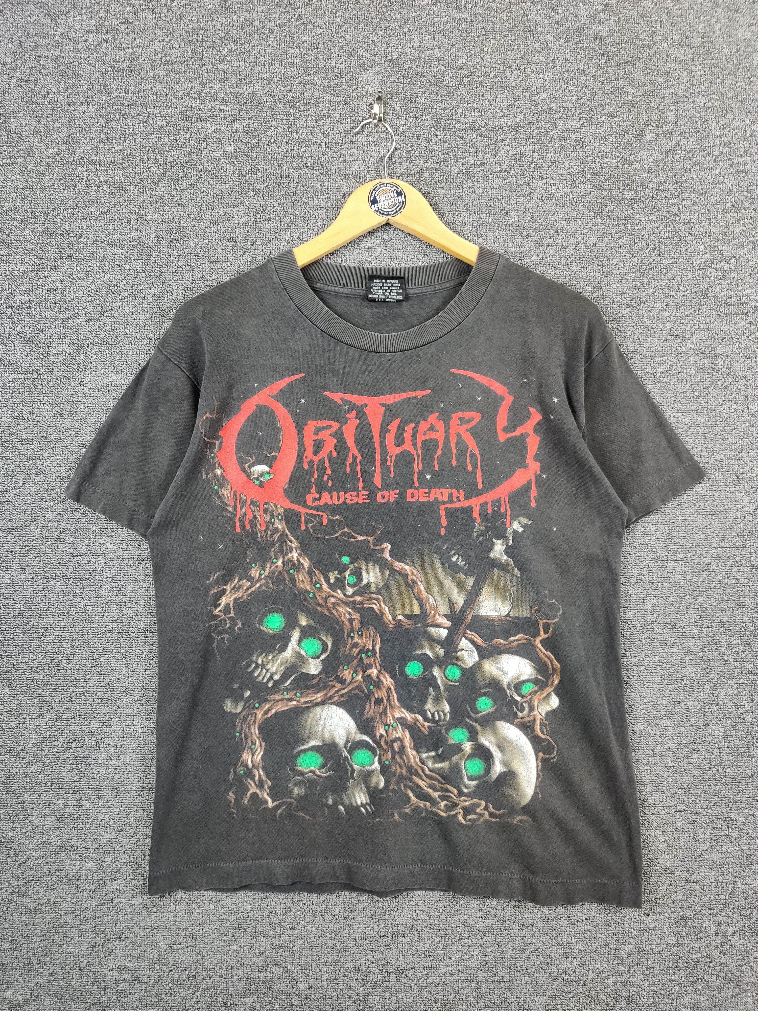 Band Tees Vintage Obituary Cause Of Death Tee Tshirt Size US M / EU 48-50 / 2 - 1 Thumbnail