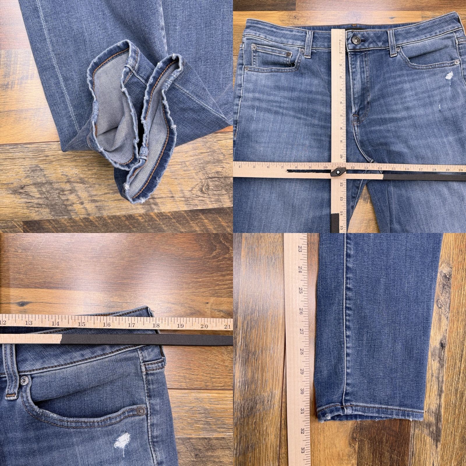 Express Express Skinny Jeans 34x34 Mid Rise Stretch Distressed Mens Size US 34 / EU 50 - 8 Thumbnail