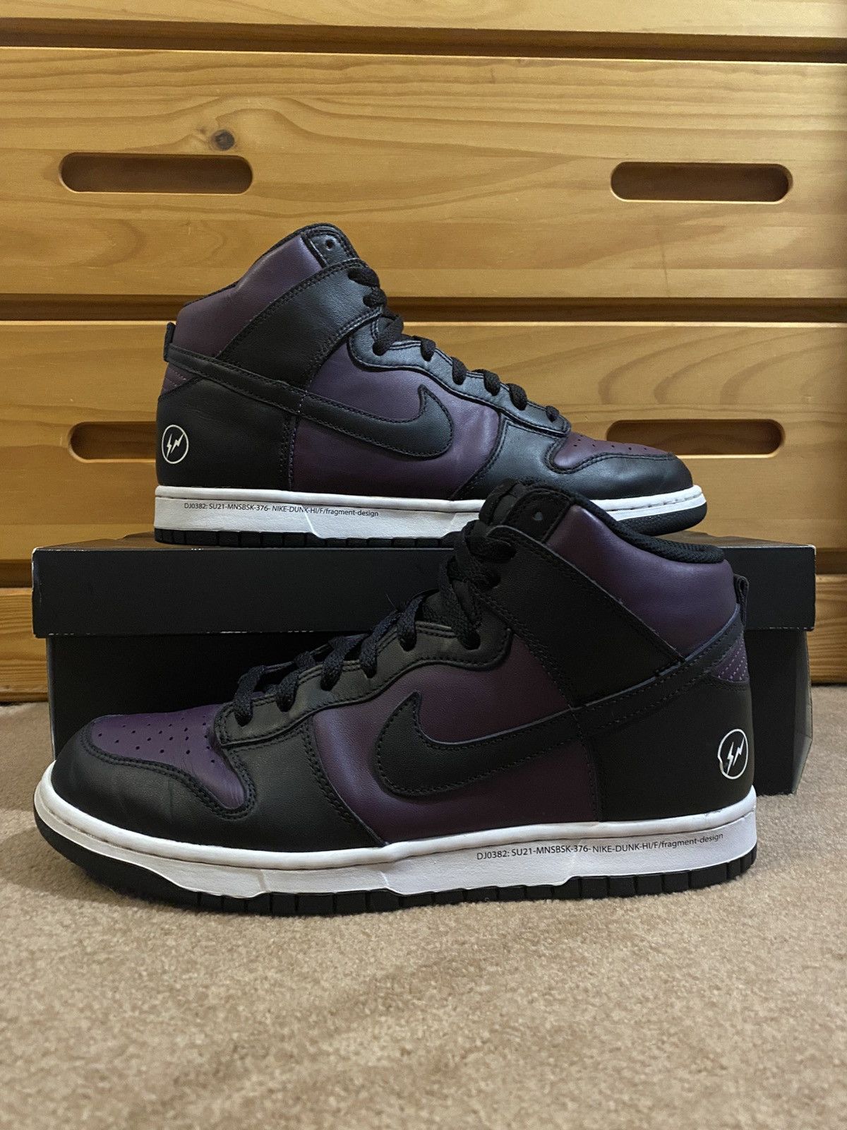 Fragment Design × Nike Nike Dunk High x Fragment Beijing Size 11.5 Size US 11.5 / EU 44-45 - 2 Thumbnail