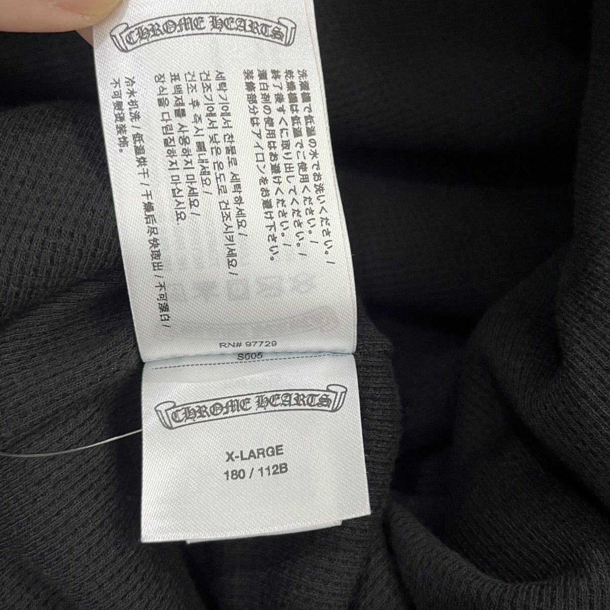 Chrome Hearts CHROME HEARTS Thermal Blue Letter Full Zip Up Black Size US XL / EU 56 / 4 - 10 Thumbnail