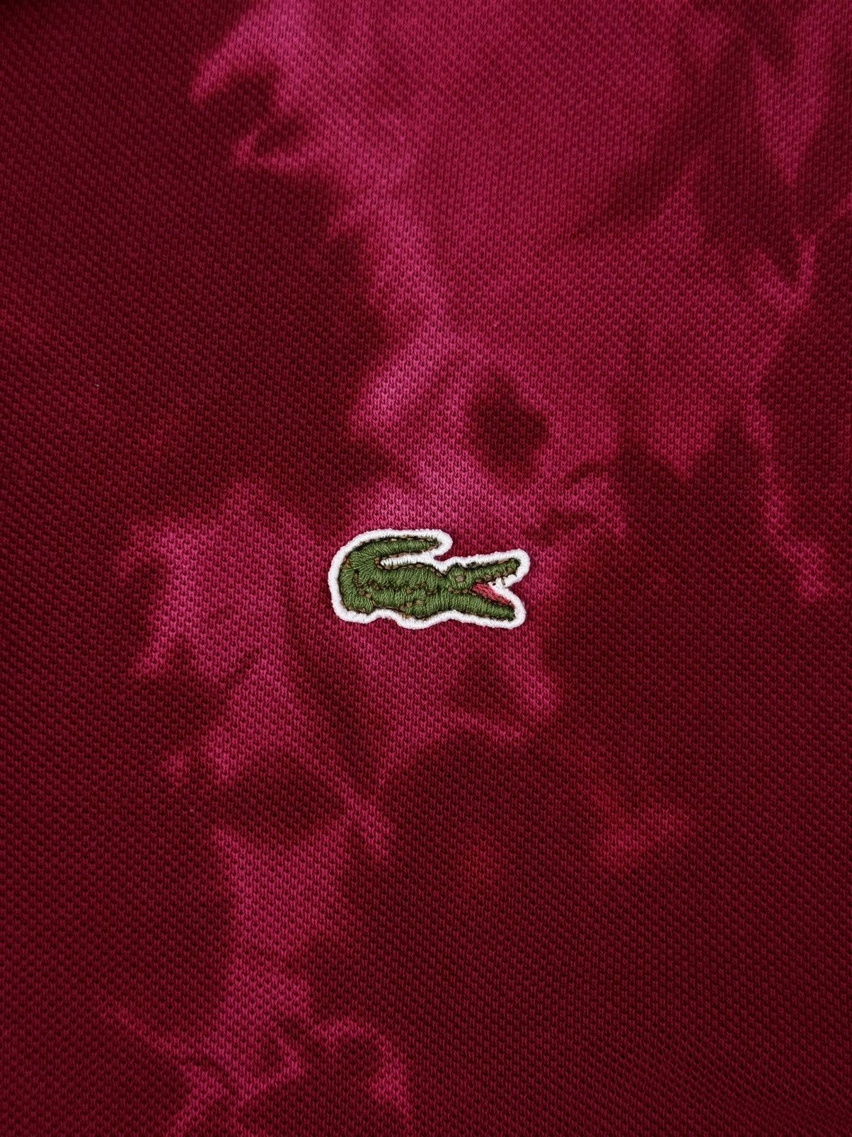 Lacoste LACOSTE Tie Dye Red Short Sleeve Polo Shirt Size US L / EU 52-54 / 3 - 5 Thumbnail