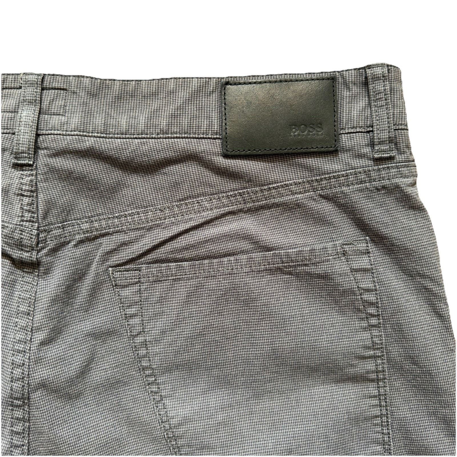 Hugo Boss Hugo Boss Maine Regular Fit Grey Micro-Pattern Pants 36x34 Size US 36 / EU 52 - 11 Thumbnail