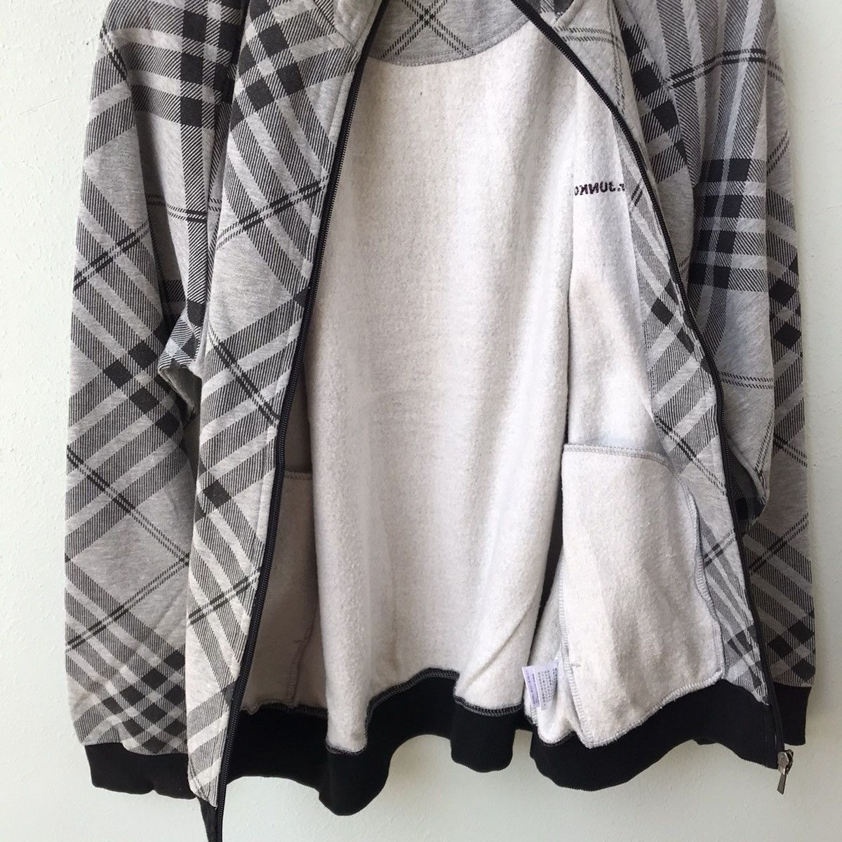 Japanese Brand × Mr. Junko Mr Junko stripes plaid sweater zip up Size US L / EU 52-54 / 3 - 8 Thumbnail