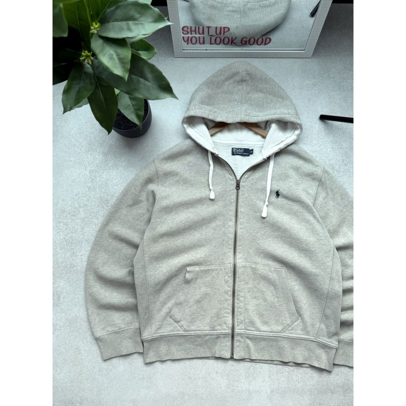 Polo Ralph Lauren VINTAGE Polo Ralph Lauren Hoodie Mens XL Gray Zip 90s City Classic Hip Hop Retro Sports Streetwear Logo Size US XL / EU 56 / 4 - 4 Thumbnail