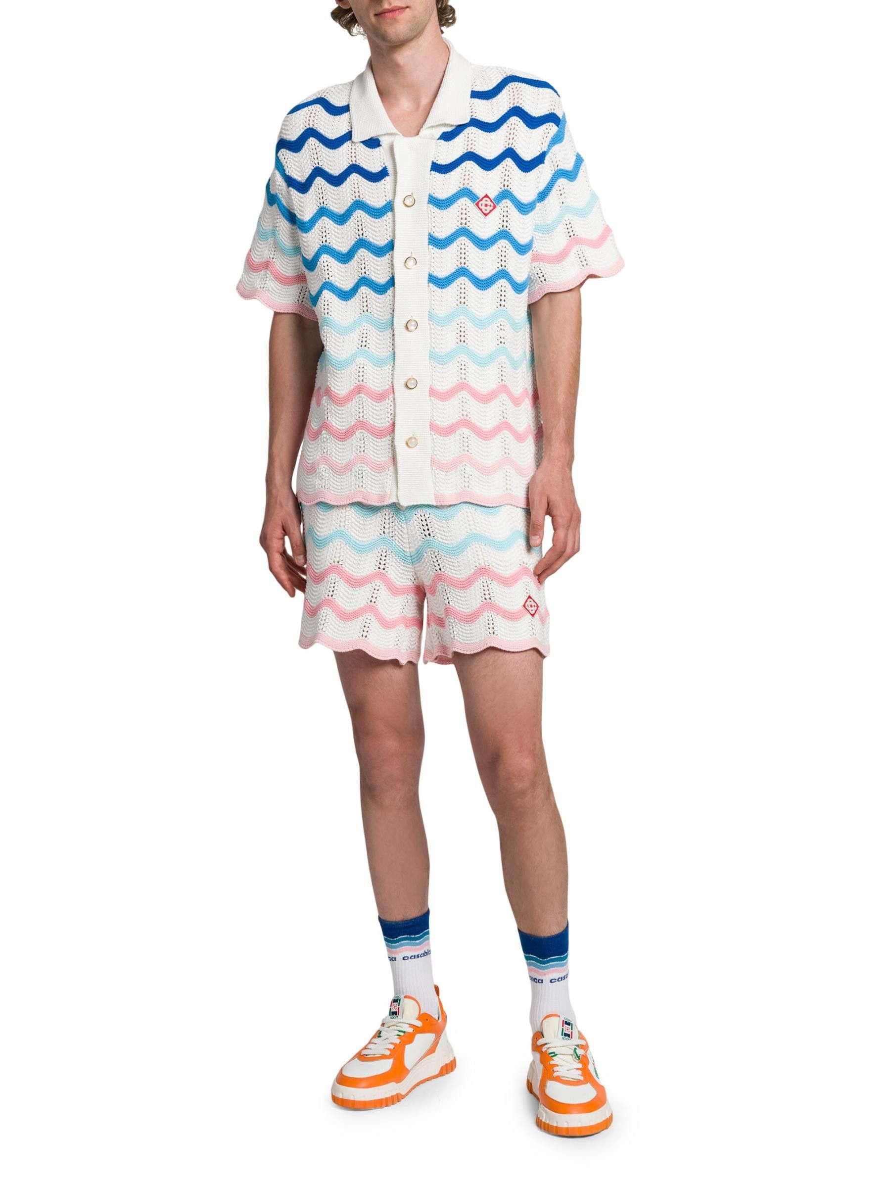 Casablanca os11x0725 Wave Crochet Shorts in Multicolor Size US 36 / EU 52 - 6 Thumbnail