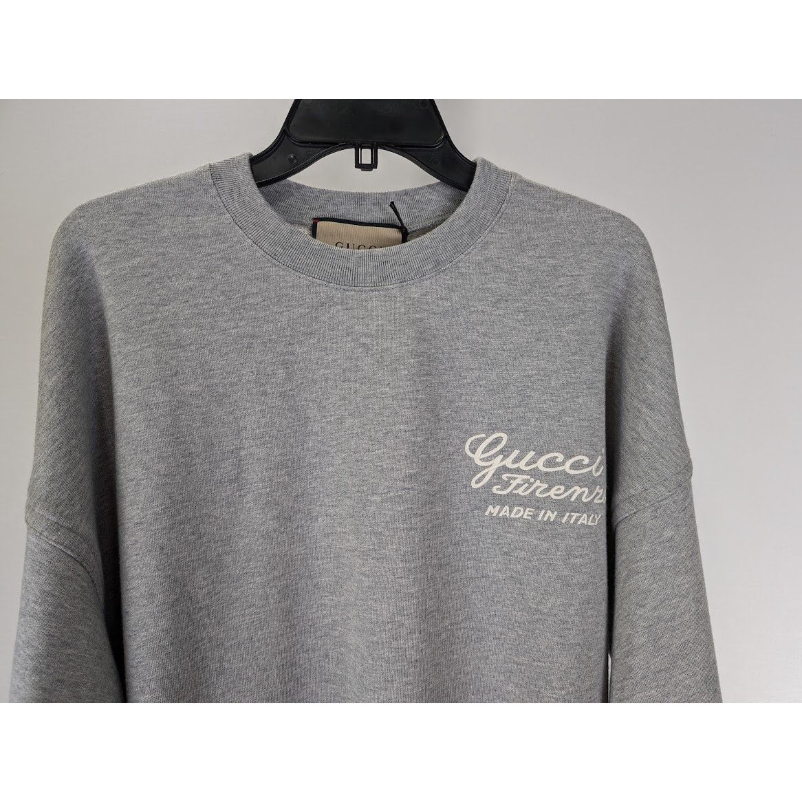 Gucci o1rshd1 Cotton Jersey Crewneck Sweatshirt in Grey Melange Size US S / EU 44-46 / 1 - 3 Thumbnail