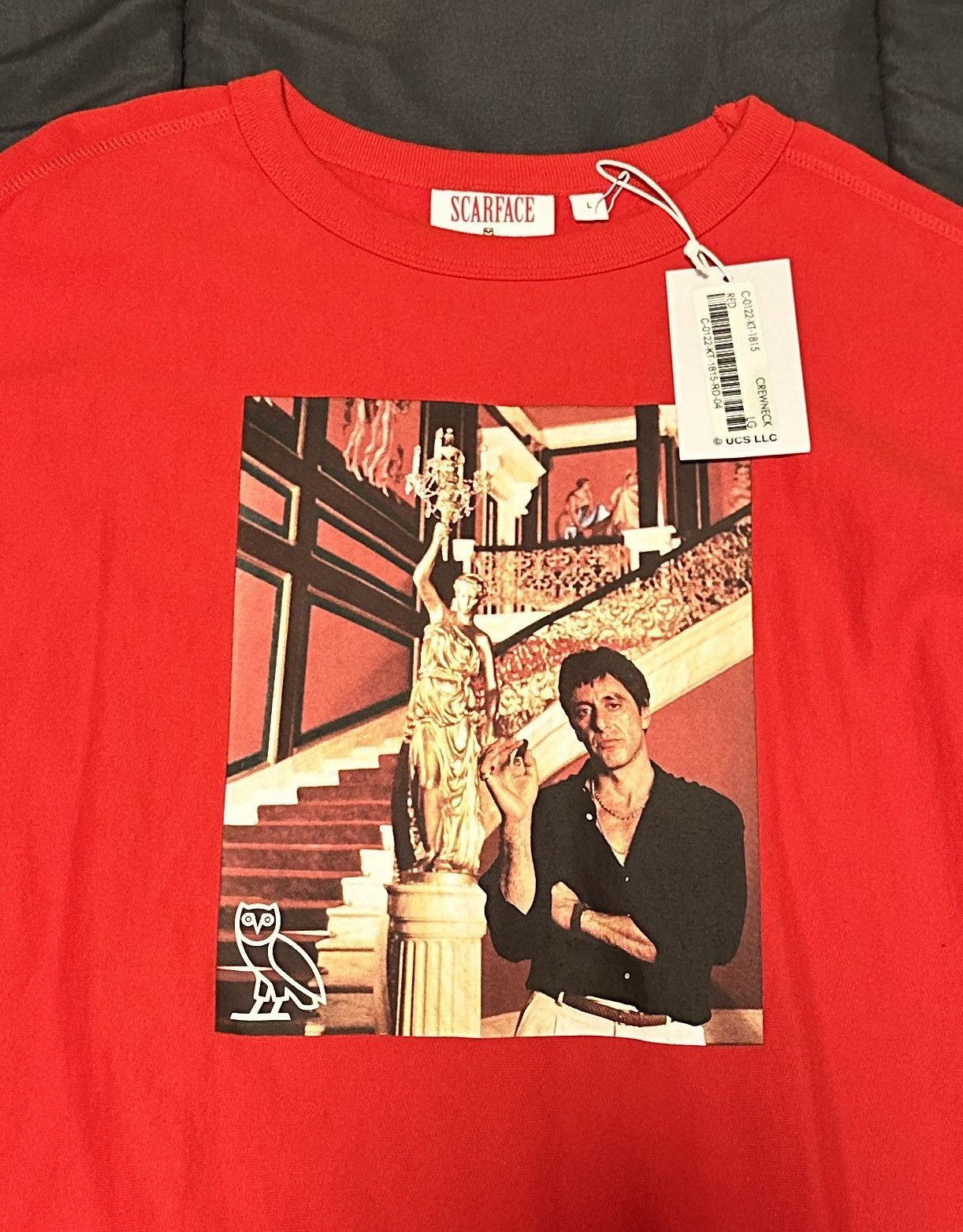 Drake OVO x Scarface Crewneck Red Size US L / EU 52-54 / 3 - 4 Thumbnail
