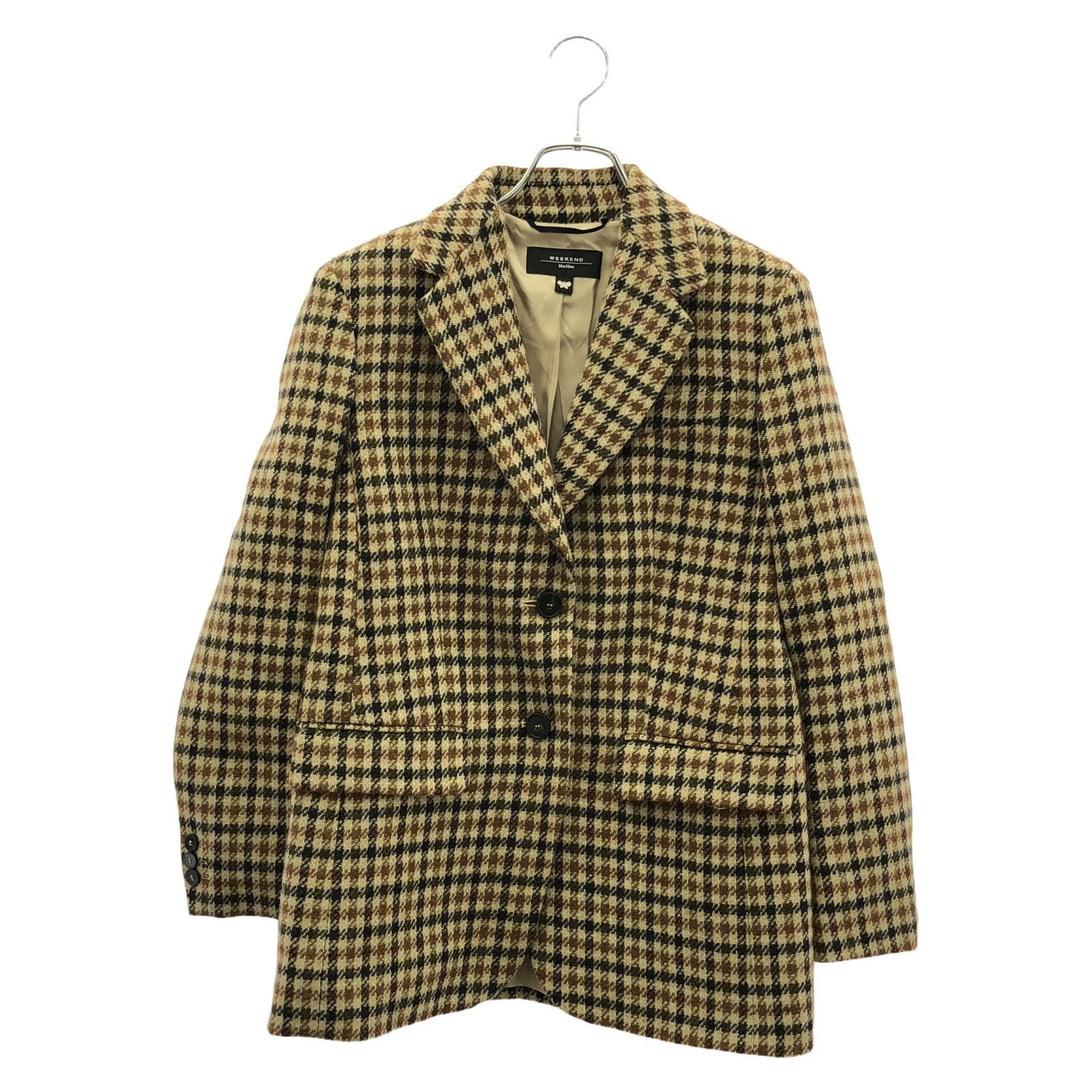 MaxMara WEEK END Max Mara MALTESE Wool Tailored Jacket Leather Outerwear DUTY FREE for USA