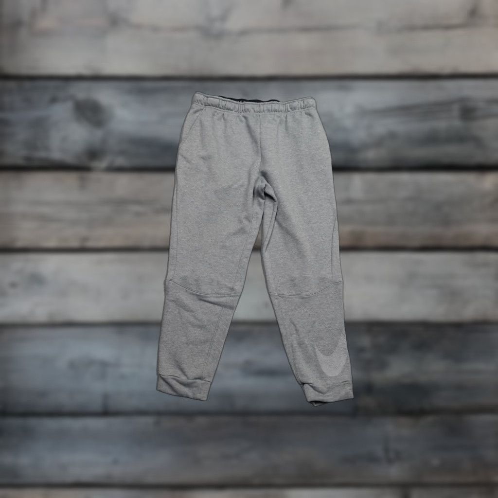 Nike Nike Dri-FIT Sweatpants Mens XL Gray Joggers Swoosh Training Lounge Pants Regular Elastic Waist Pockets Tapered Leg 100% Polyester Size US 36 / EU 52 - 1 Thumbnail