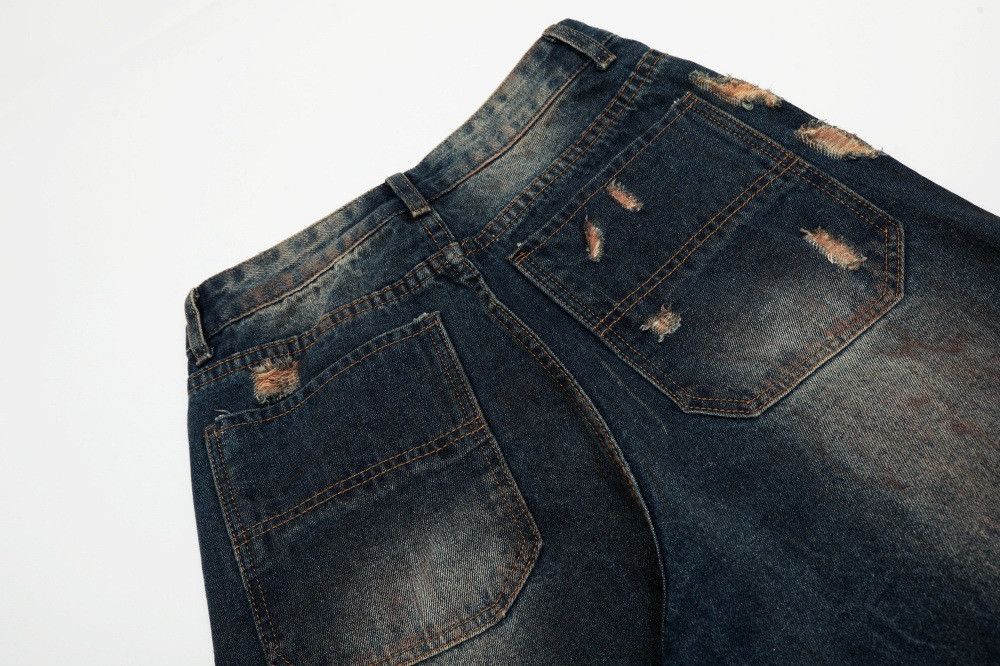 Vintage Men's punk street style distressed loose casual ripped jeans Size US 32 / EU 48 - 5 Thumbnail