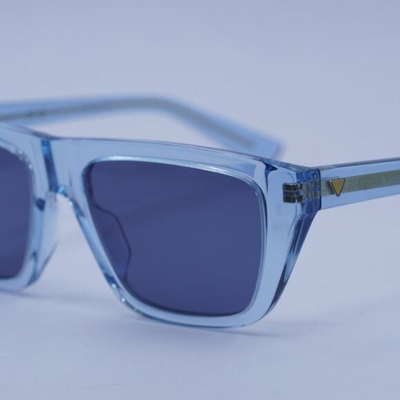 Bottega Veneta Bottega Veneta BV1291S 003 Sunglasses Blue Rectangle Frame Size ONE SIZE - 2 Thumbnail