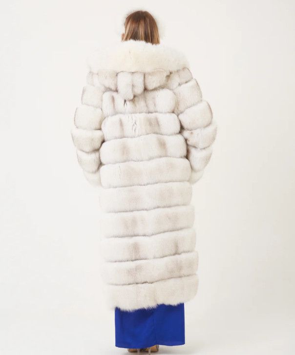 Other Women’s Natural Blue Fox Fur Coat Size L / US 10 / IT 46 - 4 Thumbnail