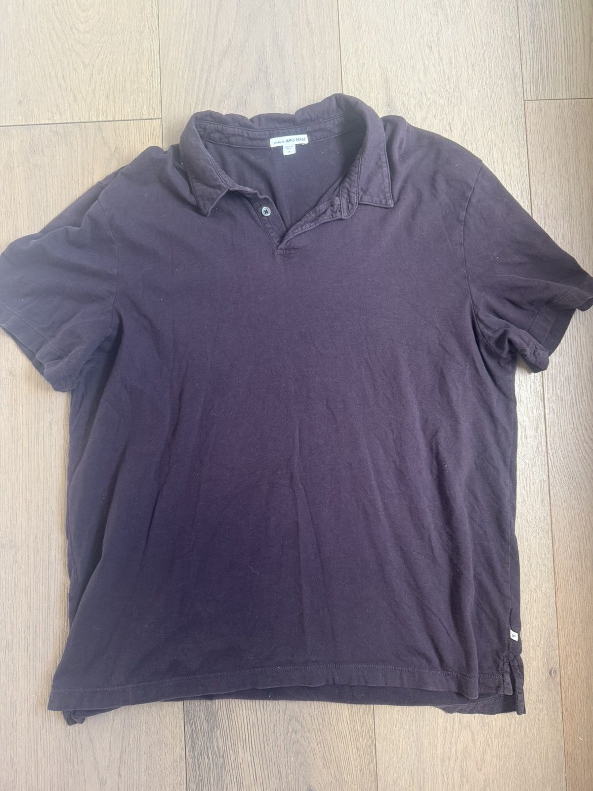 James Perse Polo Shirt Mens Size 4 XL Maroon
