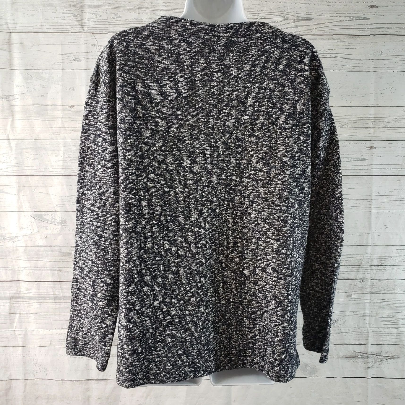 Lou & Grey Lou & Grey Womens Pullover Top Blouse Size Large Blue Cotton V-Neck Long Sleeve Shirt Womens Size L / US 10 / IT 46 - 4 Thumbnail