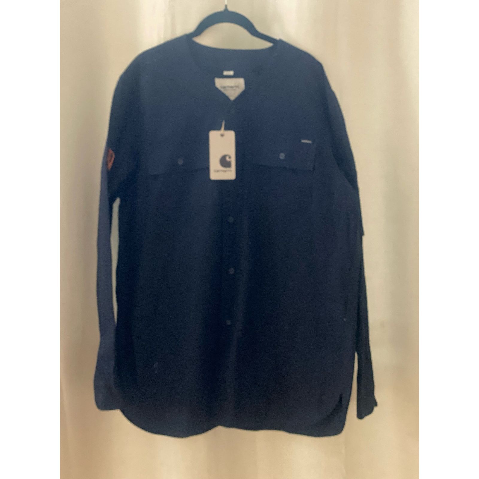 Carhartt Wip Carhartt WIP Pierre Shirt Dark Navy Stone Washed m xlarge Size US XL / EU 56 / 4 - 2 Thumbnail