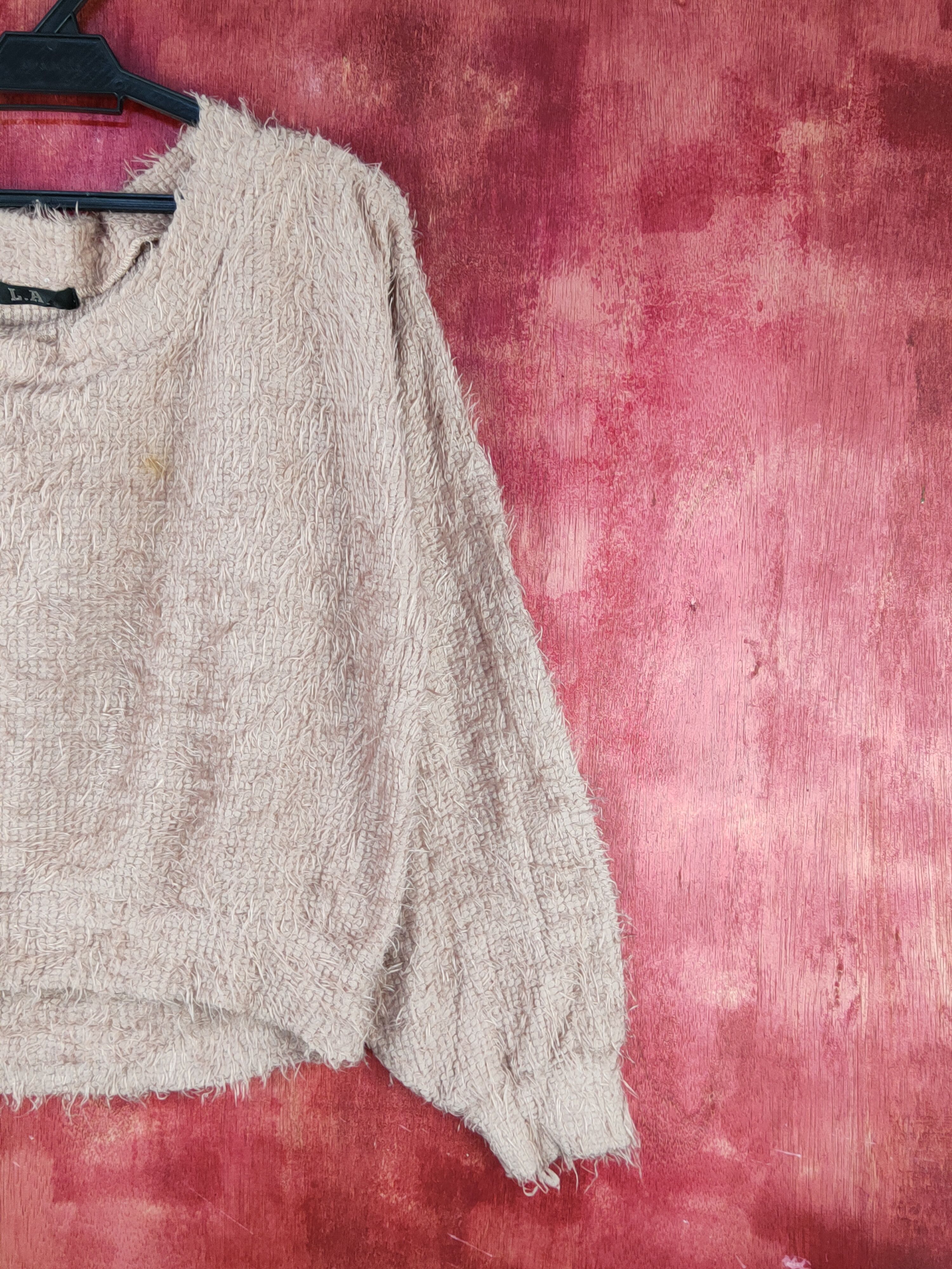 Japanese Brand L.A Pink Shag Shaggy Fur Mohair Knitwear #S1989 Size M / US 6-8 / IT 42-44 - 5 Thumbnail
