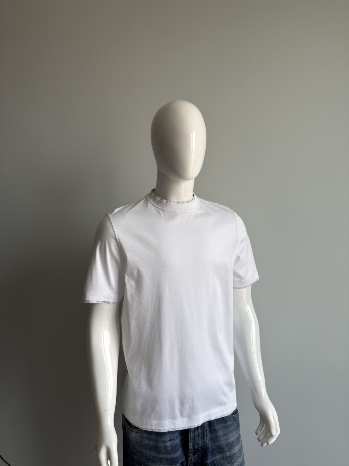 Brunello Cucinelli Brunello Cucinelli White Crew Neck T-Shirt 100% Cotton Size US M / EU 48-50 / 2 - 6 Thumbnail
